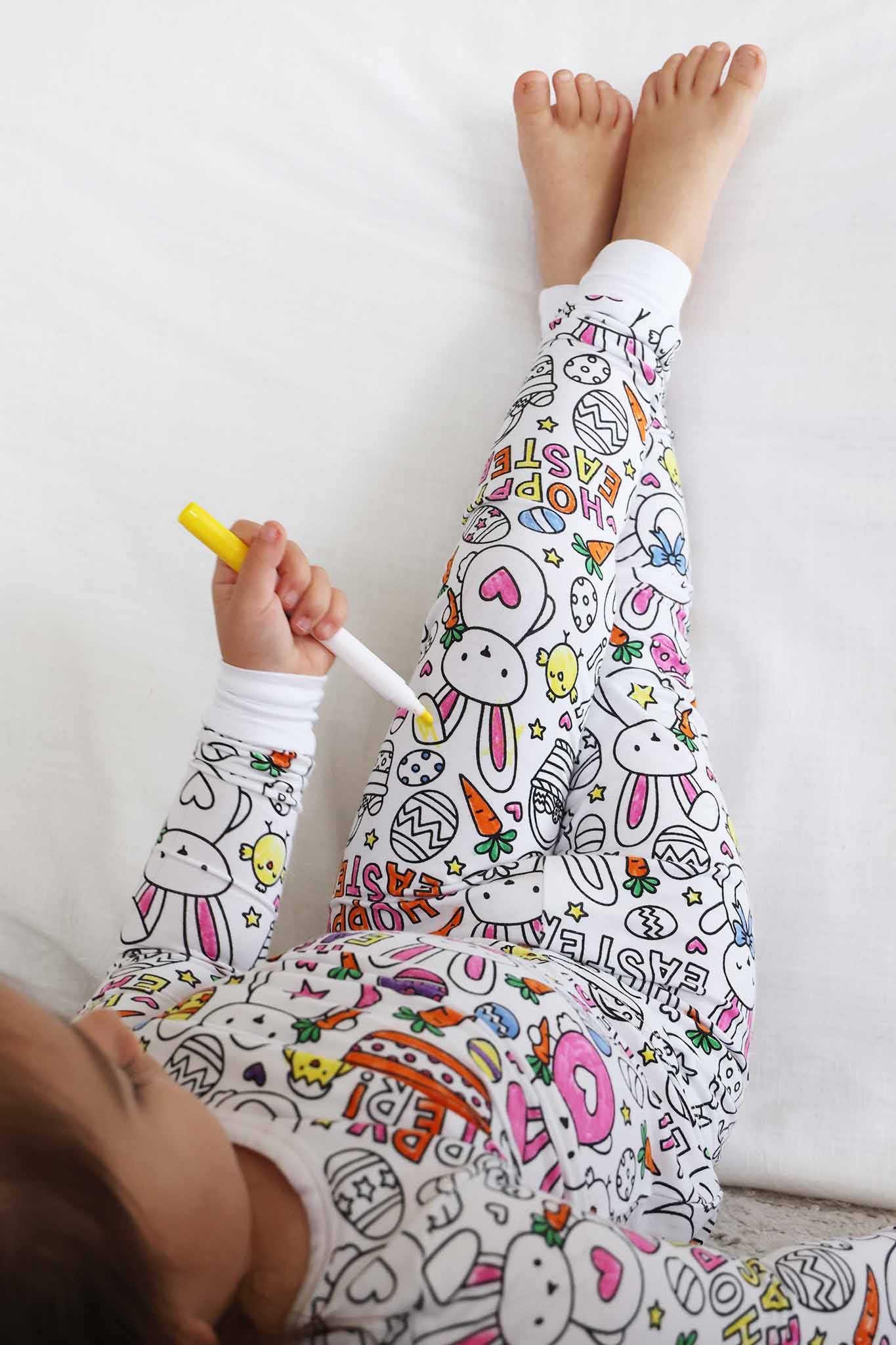 Colorable Two Piece Pajama Set | Hoppy Easter - Image 8
