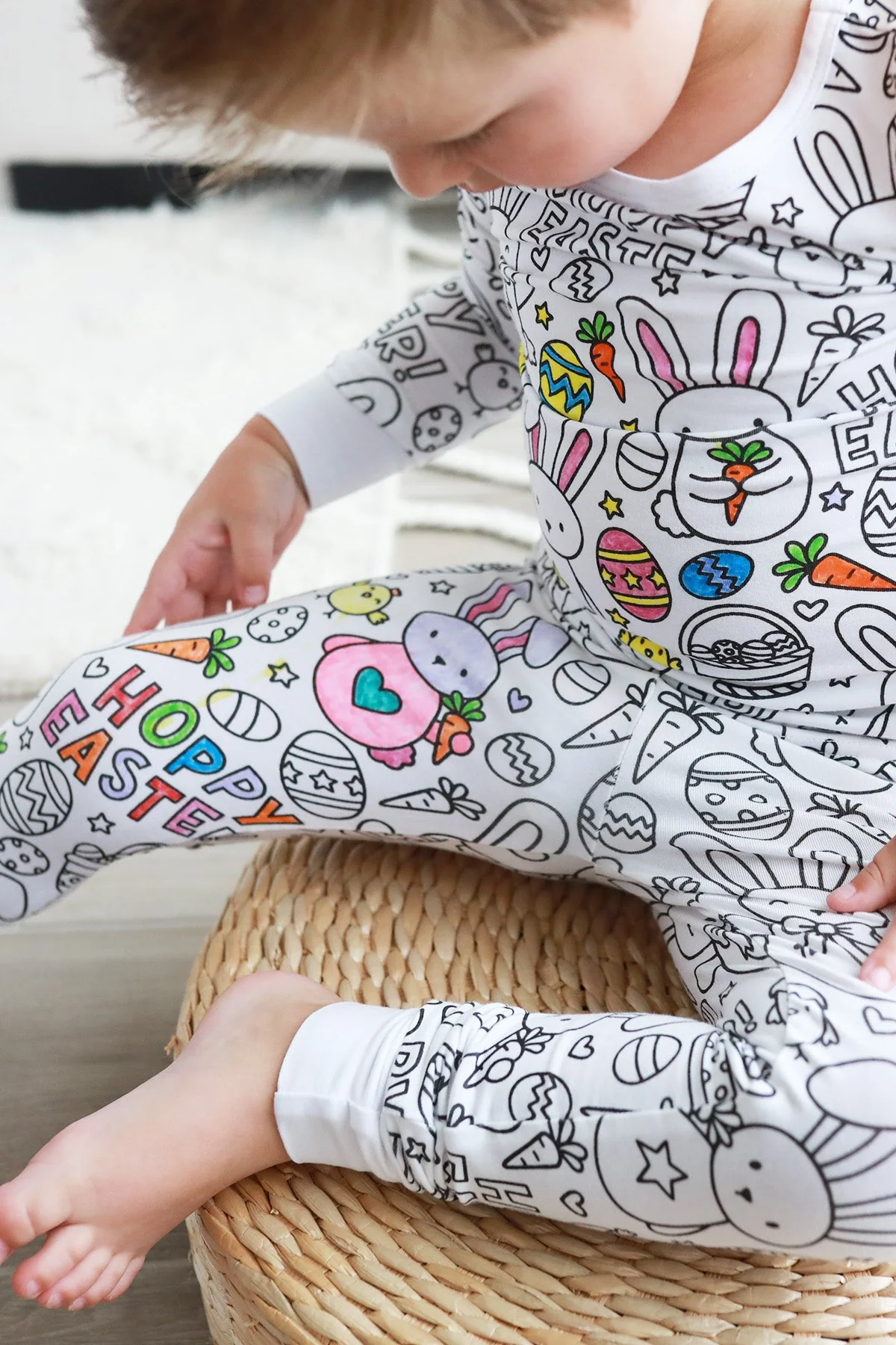 Colorable Two Piece Pajama Set | Hoppy Easter - Image 9