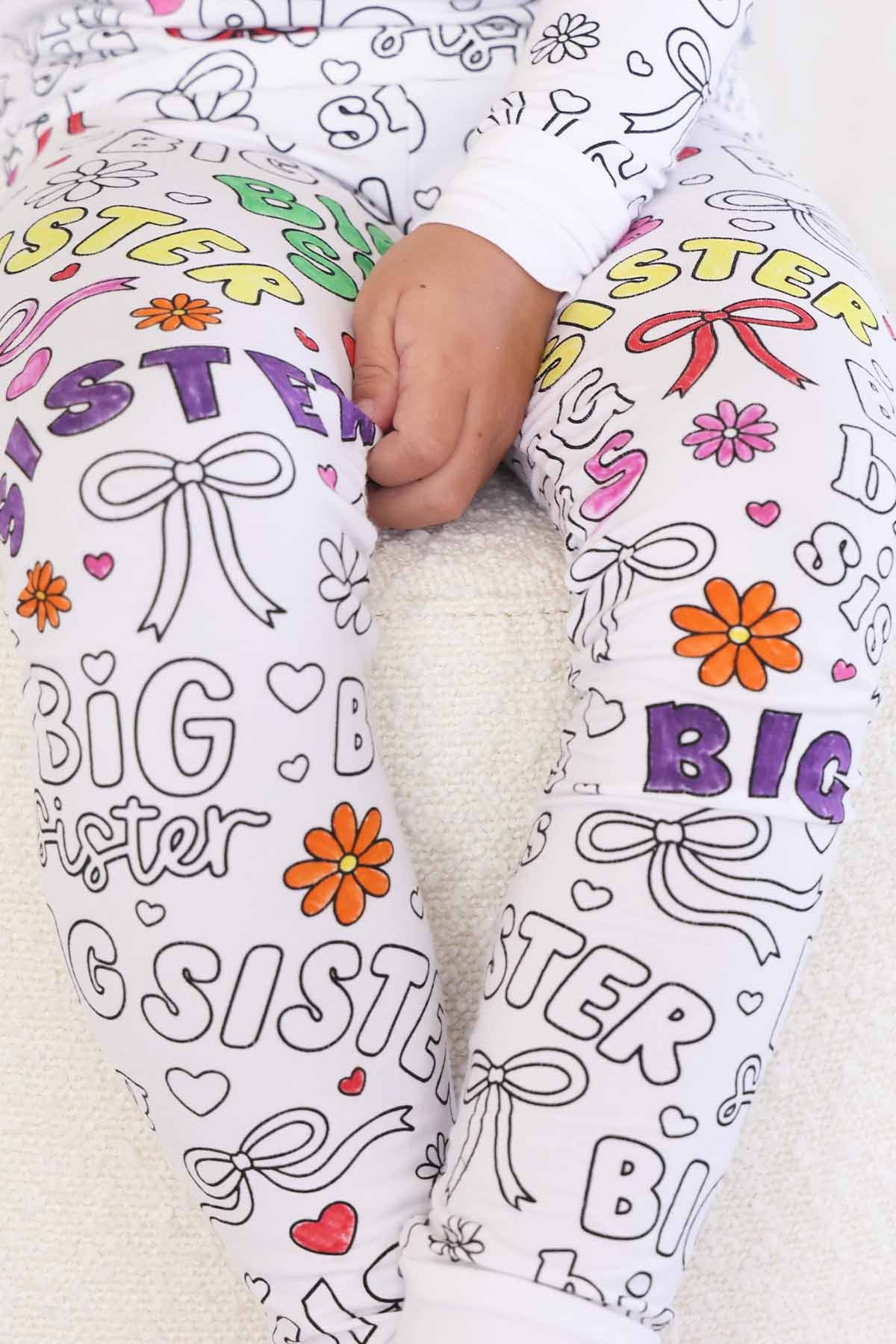 Colorable Two Piece Pajama Set | Big Sis - Image 10