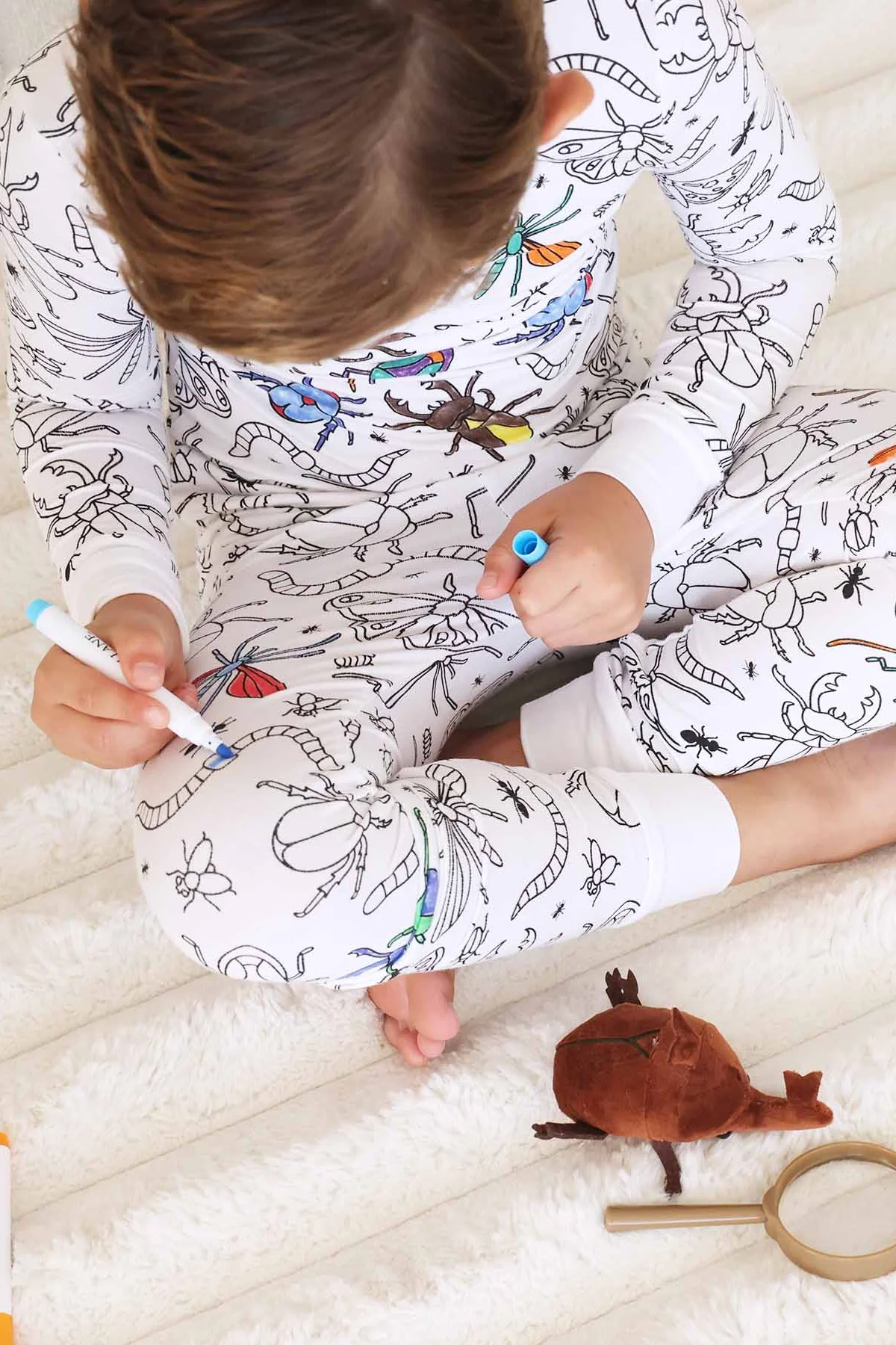 Colorable Two Piece Pajama Set | Doodle Bugs - Image 7