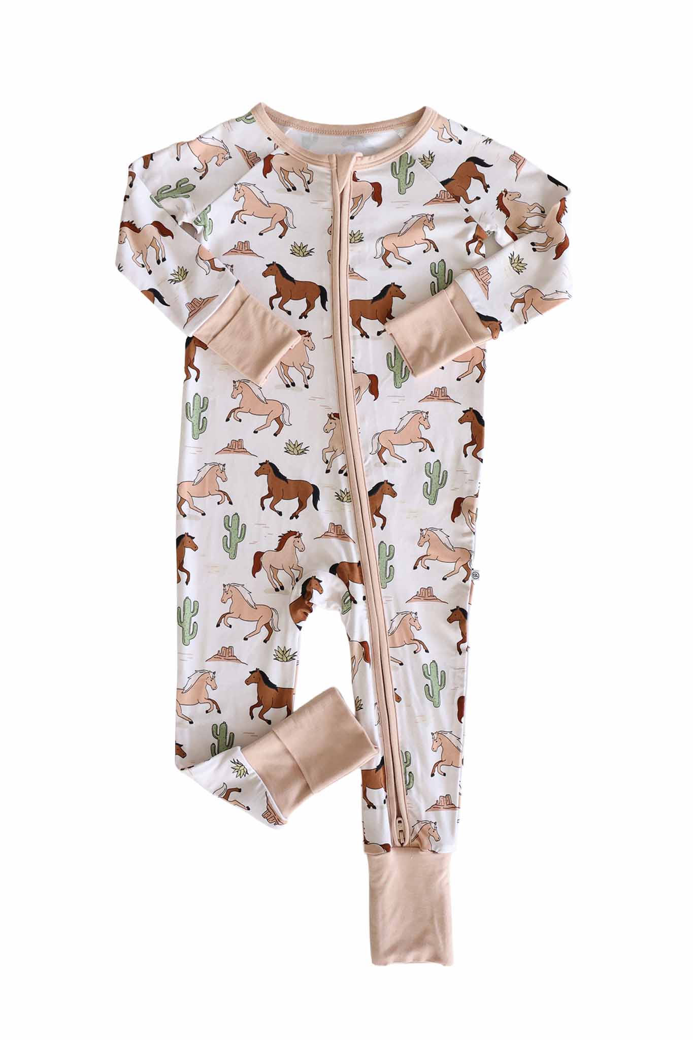 Convertible Zip Romper | Pony Club Neutral - Image 2