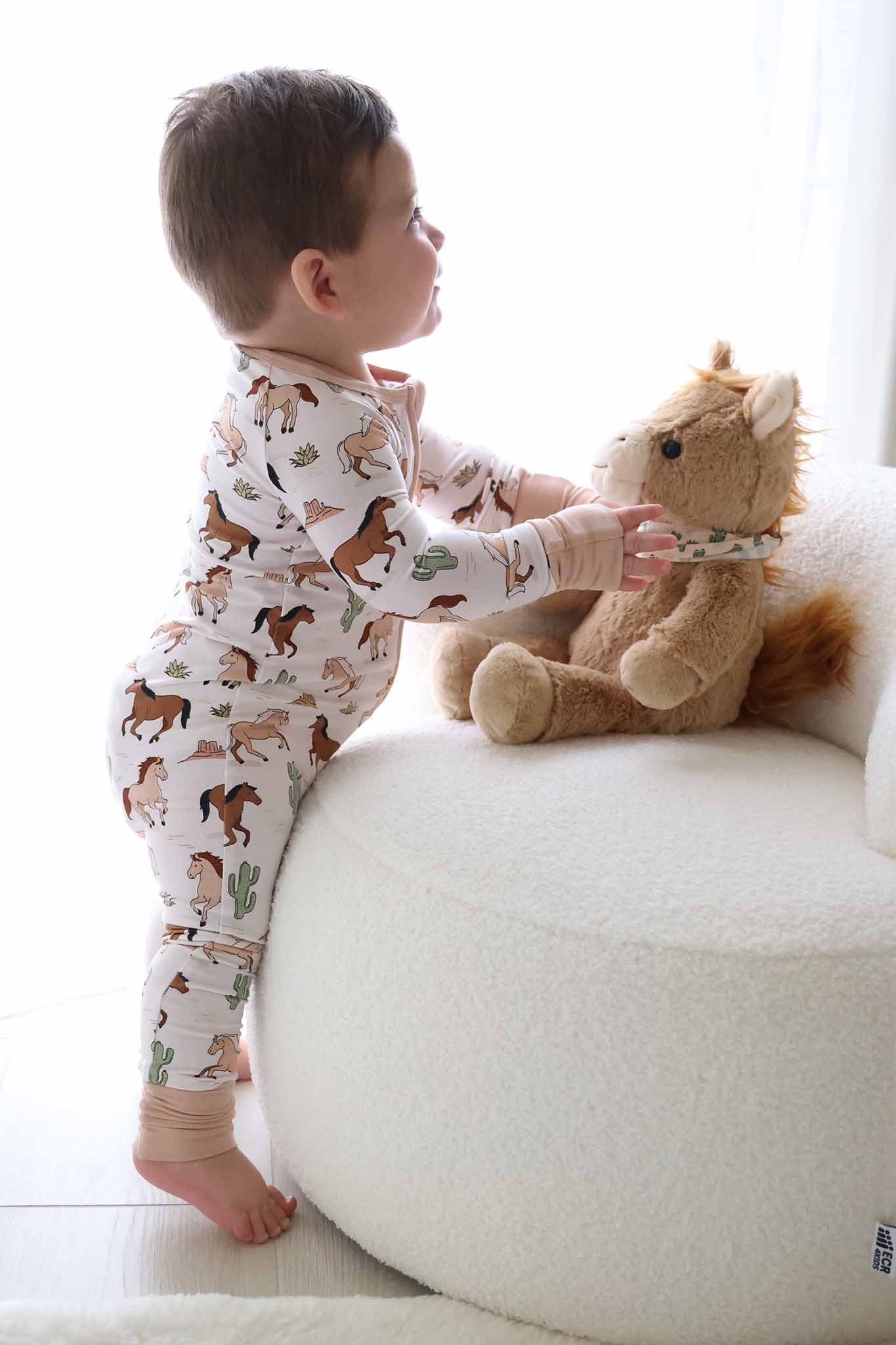 Convertible Zip Romper | Pony Club Neutral - Image 6