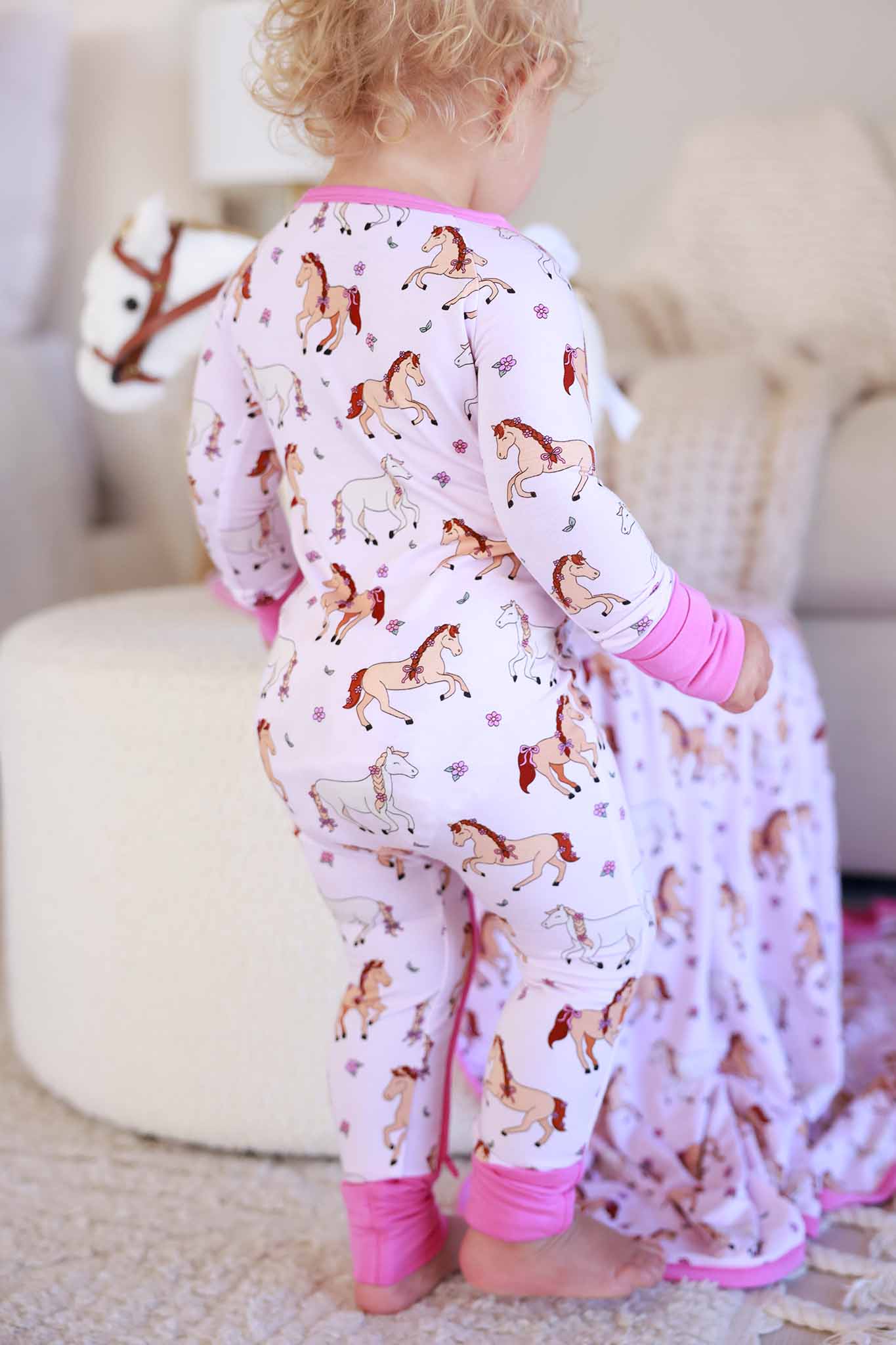 Convertible Zip Romper | Pony Club Pink - Image 10