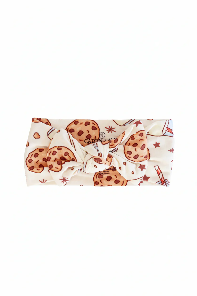 Cookie Cuddles Knit Large Bow Headwrap