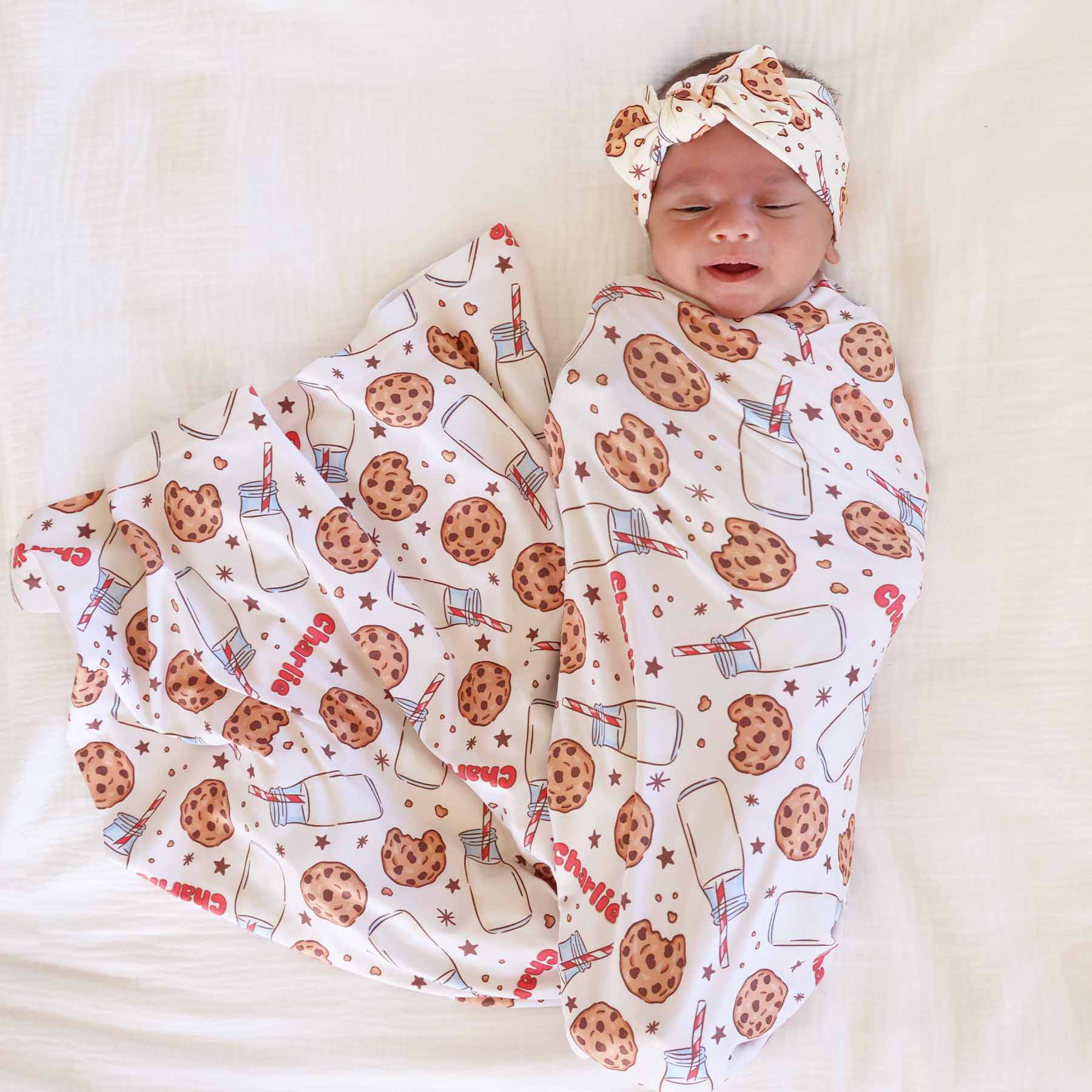 Cookie Cuddles Knit Large Bow Headwrap - Image 3