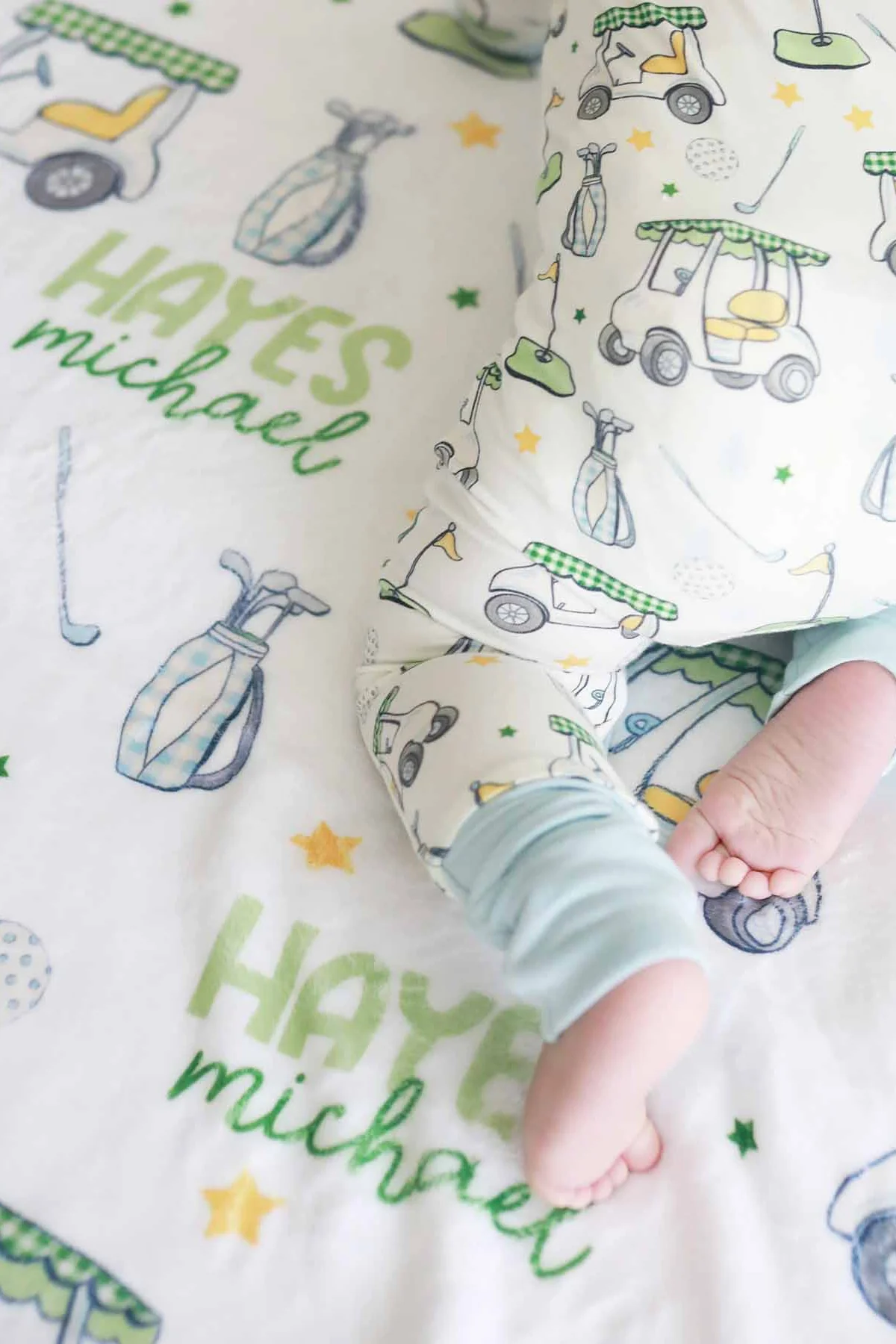 Country Club Cuties Personalized Kids Blanket | Blue - Image 3
