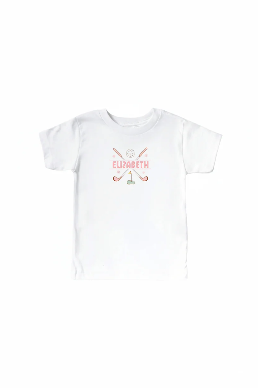 Country Club Cuties Personalized Kids Graphic Tee | White - Image 3