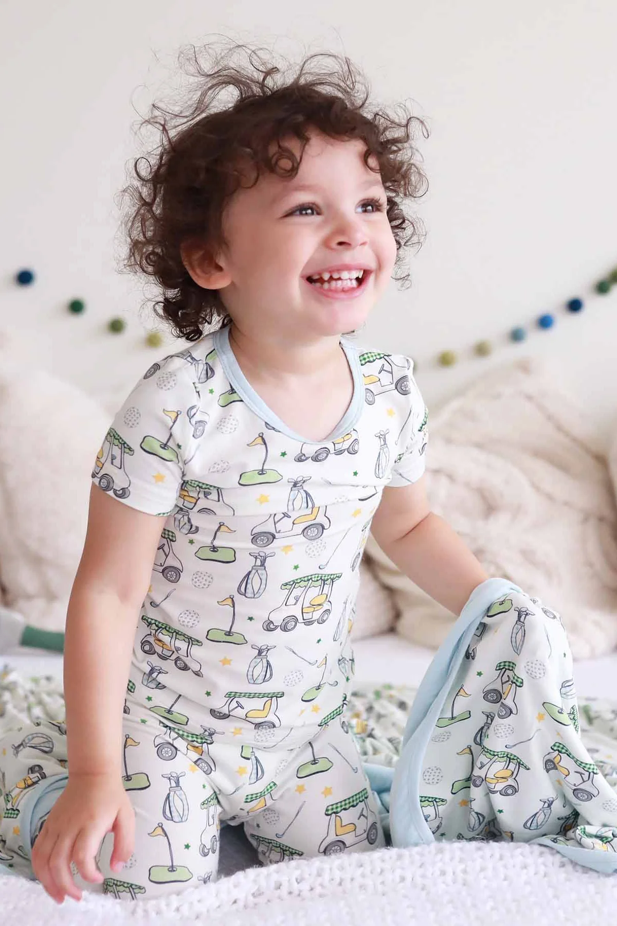 Country Club Cuties Two Piece Pajama Set | Blue - Image 5