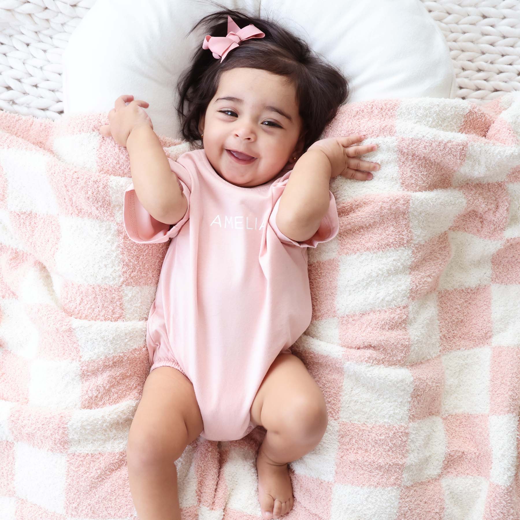 CuddleLane™ Luxe Blankets | Rose Check - Image 4