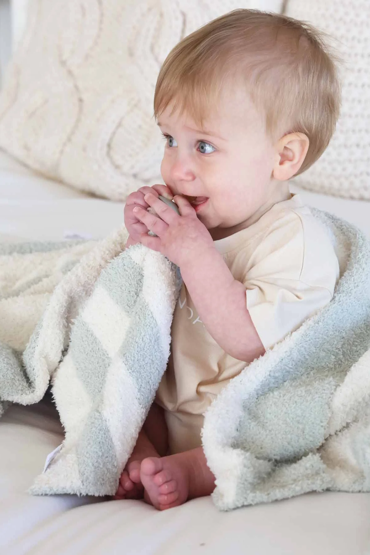CuddleLane™ Luxe Blankets | Sage Stripe - Image 4