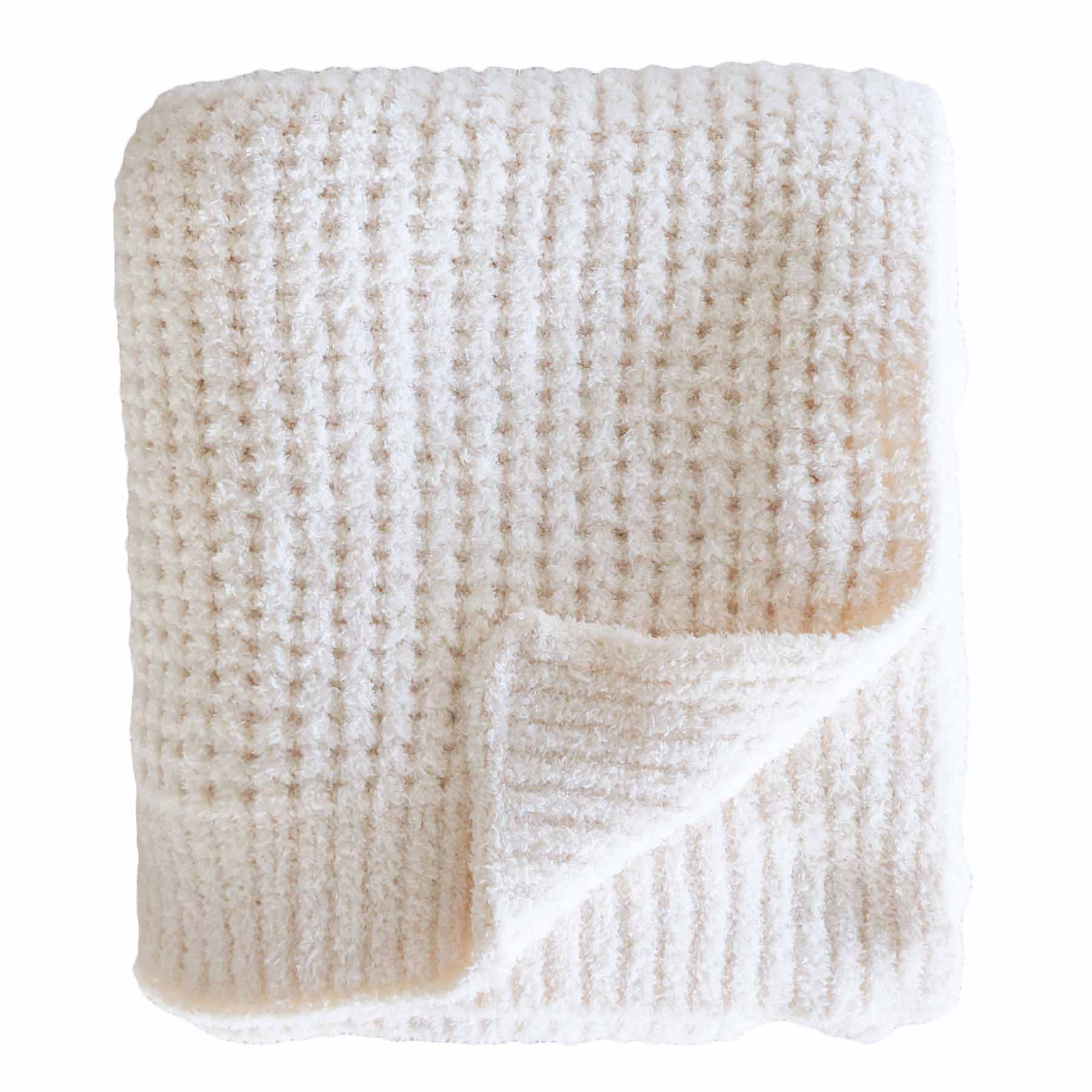 CuddleLane™ Luxe Waffle Blankets | Whisper - Image 2