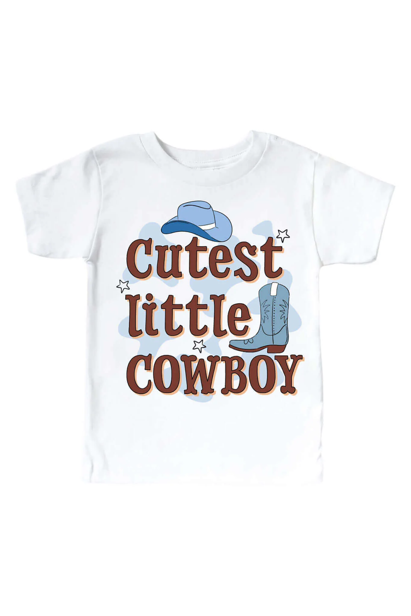 Cutest Little Cowboy Graphic Bodysuit & Kids Tee | White - Image 2