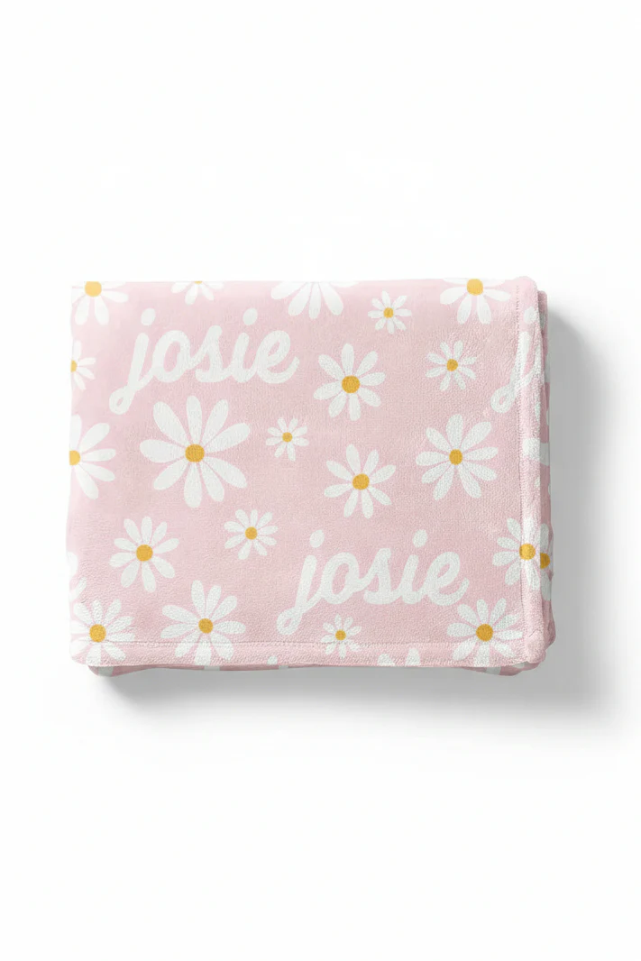 Daisy Garden Personalized Kids Blanket