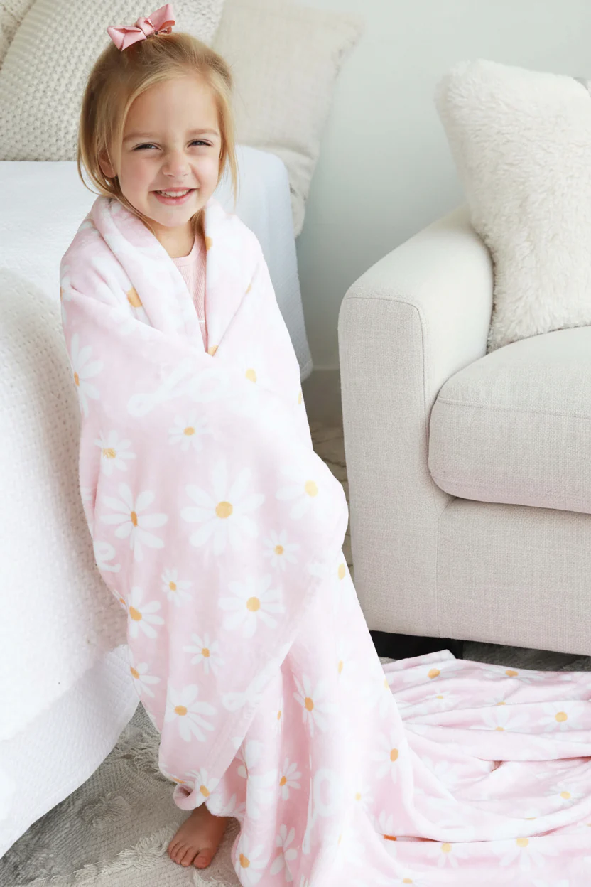Daisy Garden Personalized Kids Blanket - Image 2