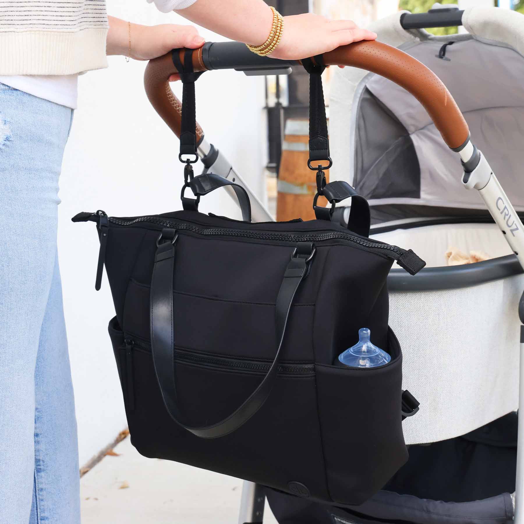 Diaper Bag Stroller Straps | Black - Image 4