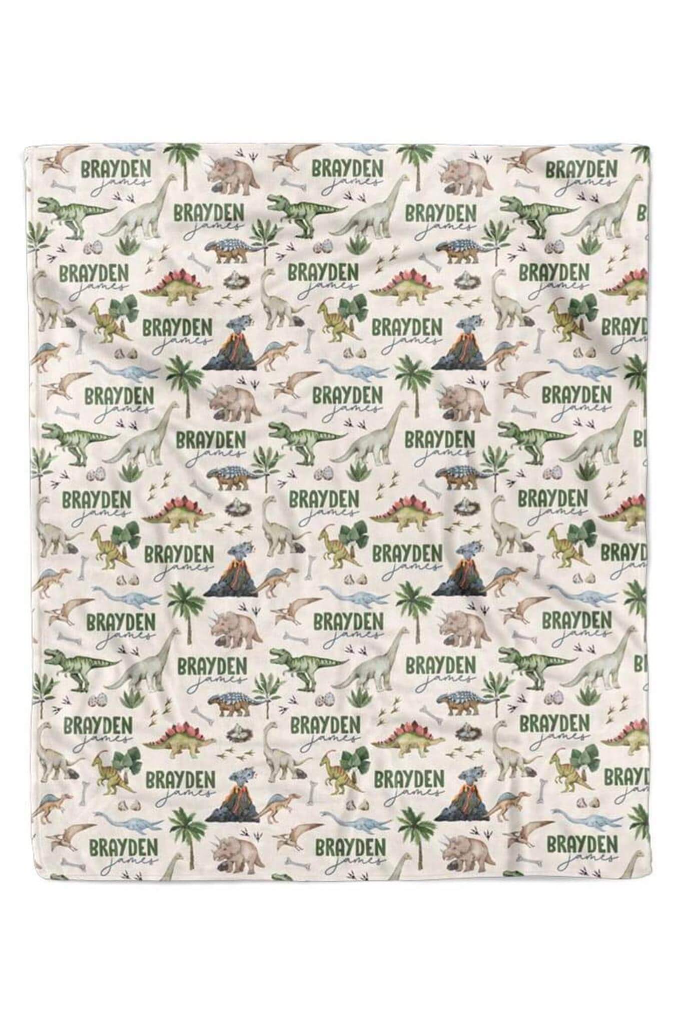Dino Tracks Personalized Kids Blanket - Image 6