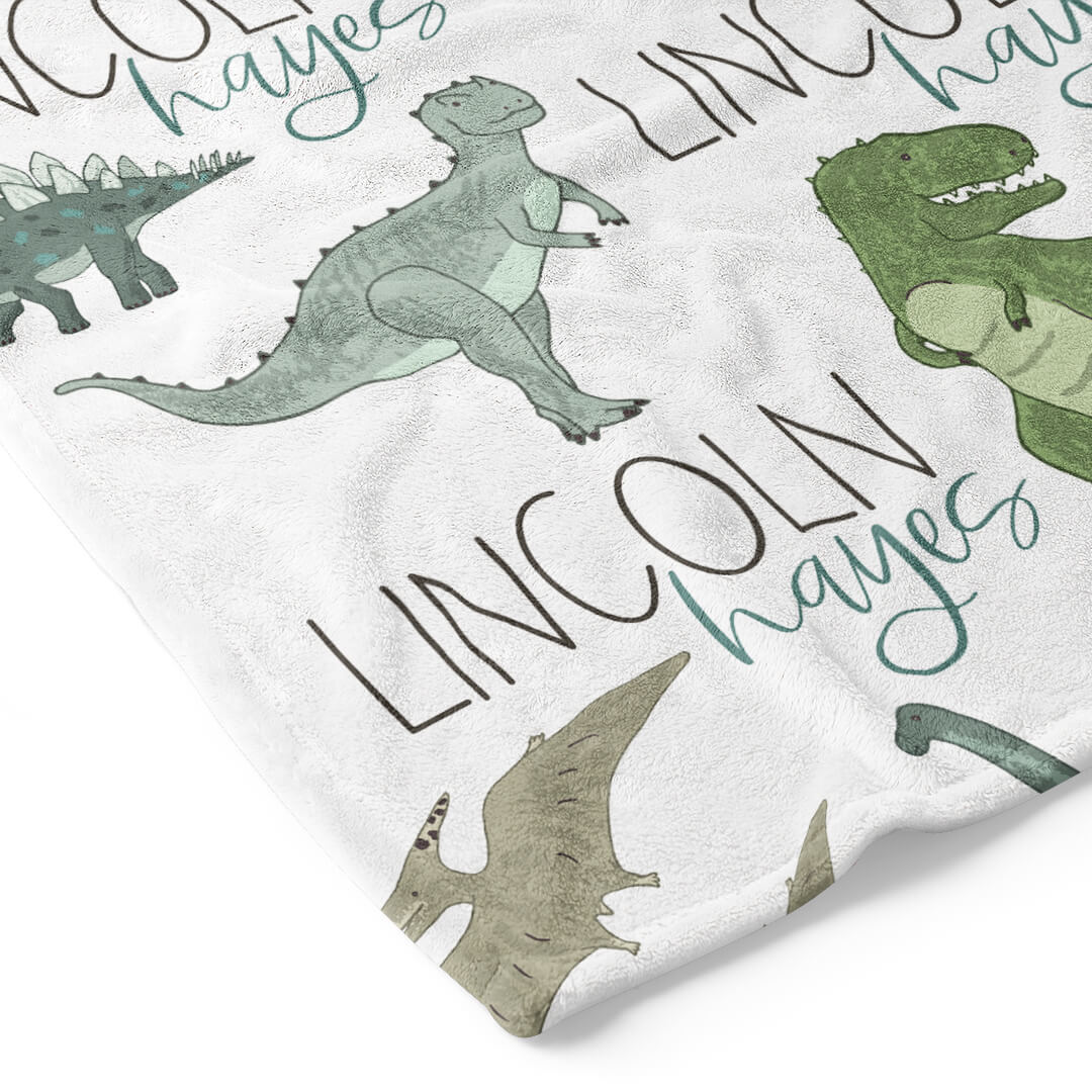 Dinosaur Friends Personalized Toddler Blanket - Image 3