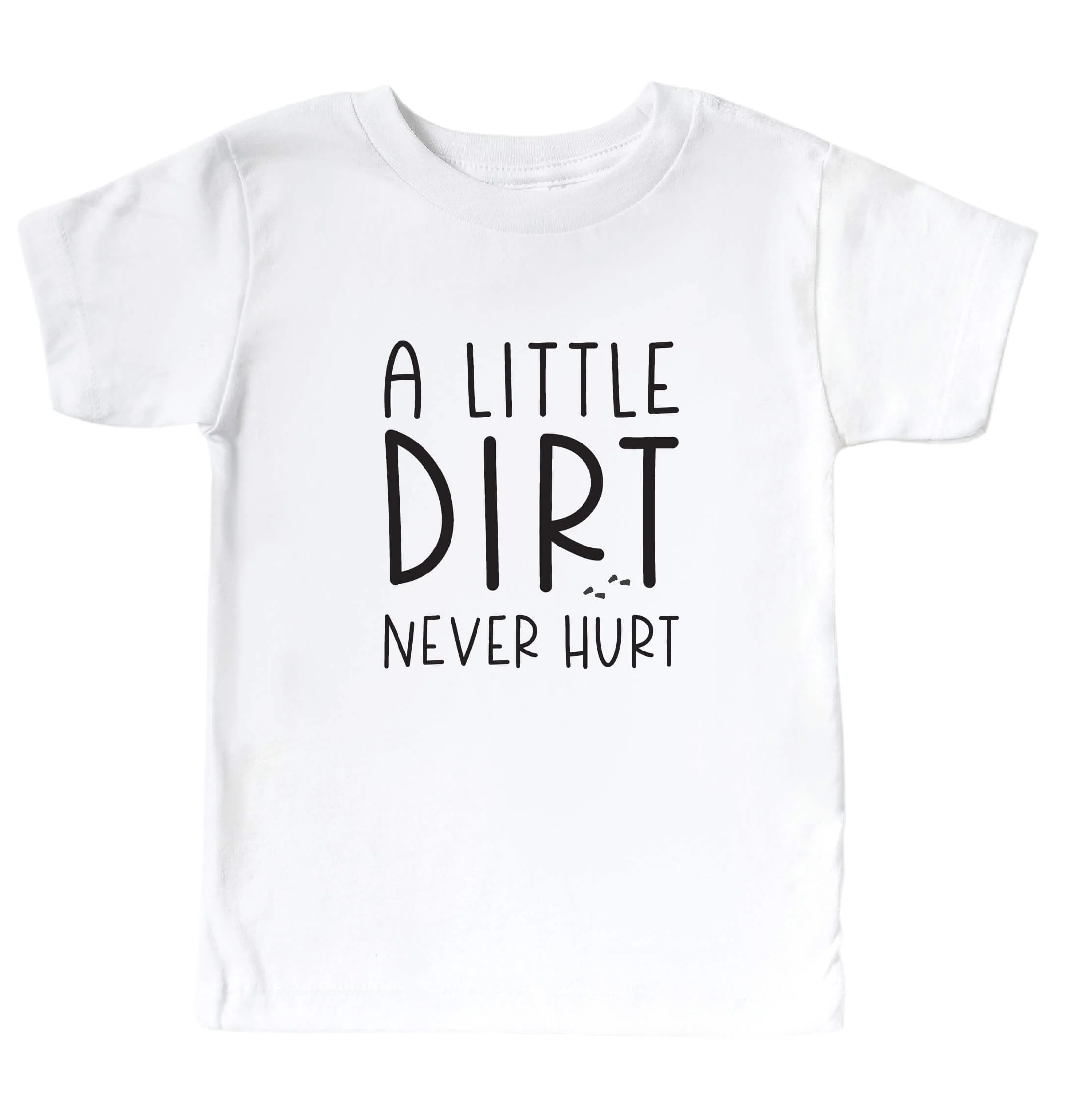 Dirt Never Hurt Kids Graphic Tee | White