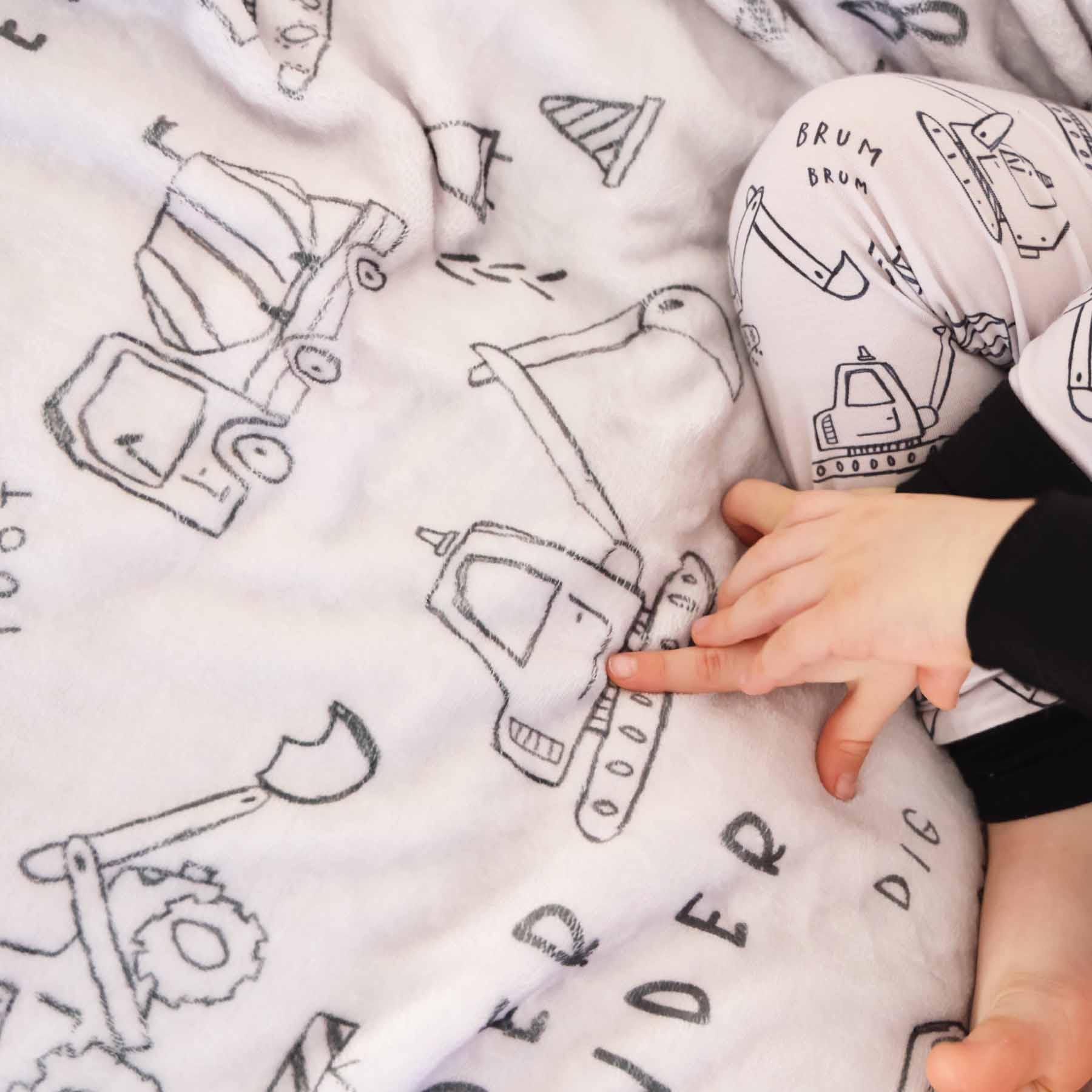 Doodle Dozers Personalized Kids Blanket - Image 4