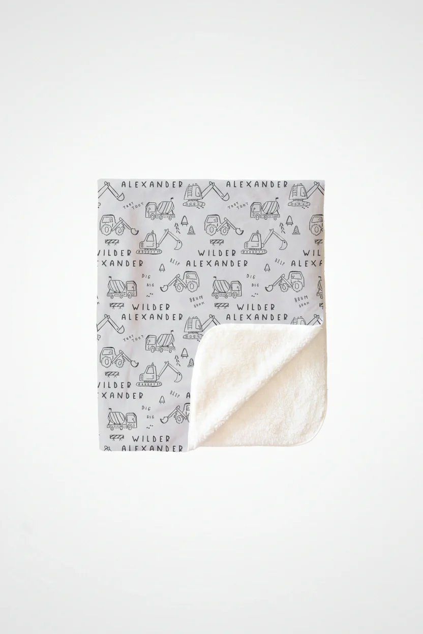 Doodle Dozers Personalized Kids Blanket - Image 9