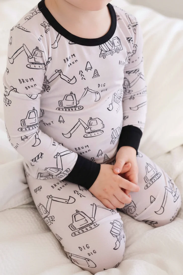 Doodle Dozers Two Piece Pajama Set