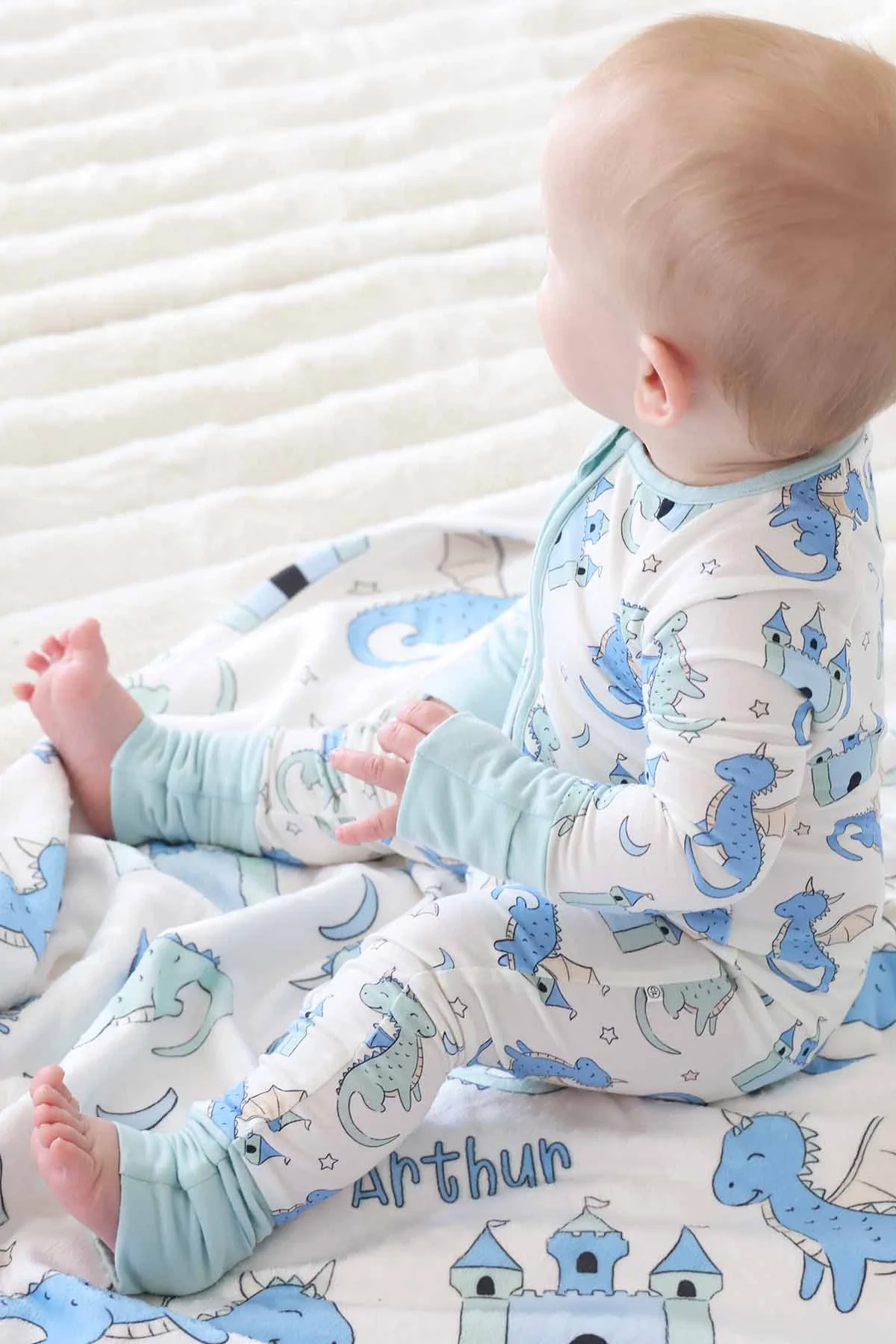 Dragon Adventure Convertible Zip Romper | Blue - Image 13