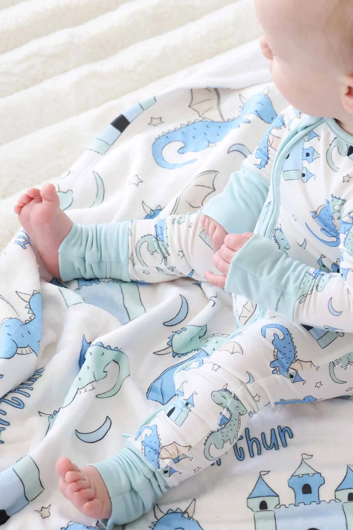 Dragon Adventure Convertible Zip Romper | Blue - Image 8