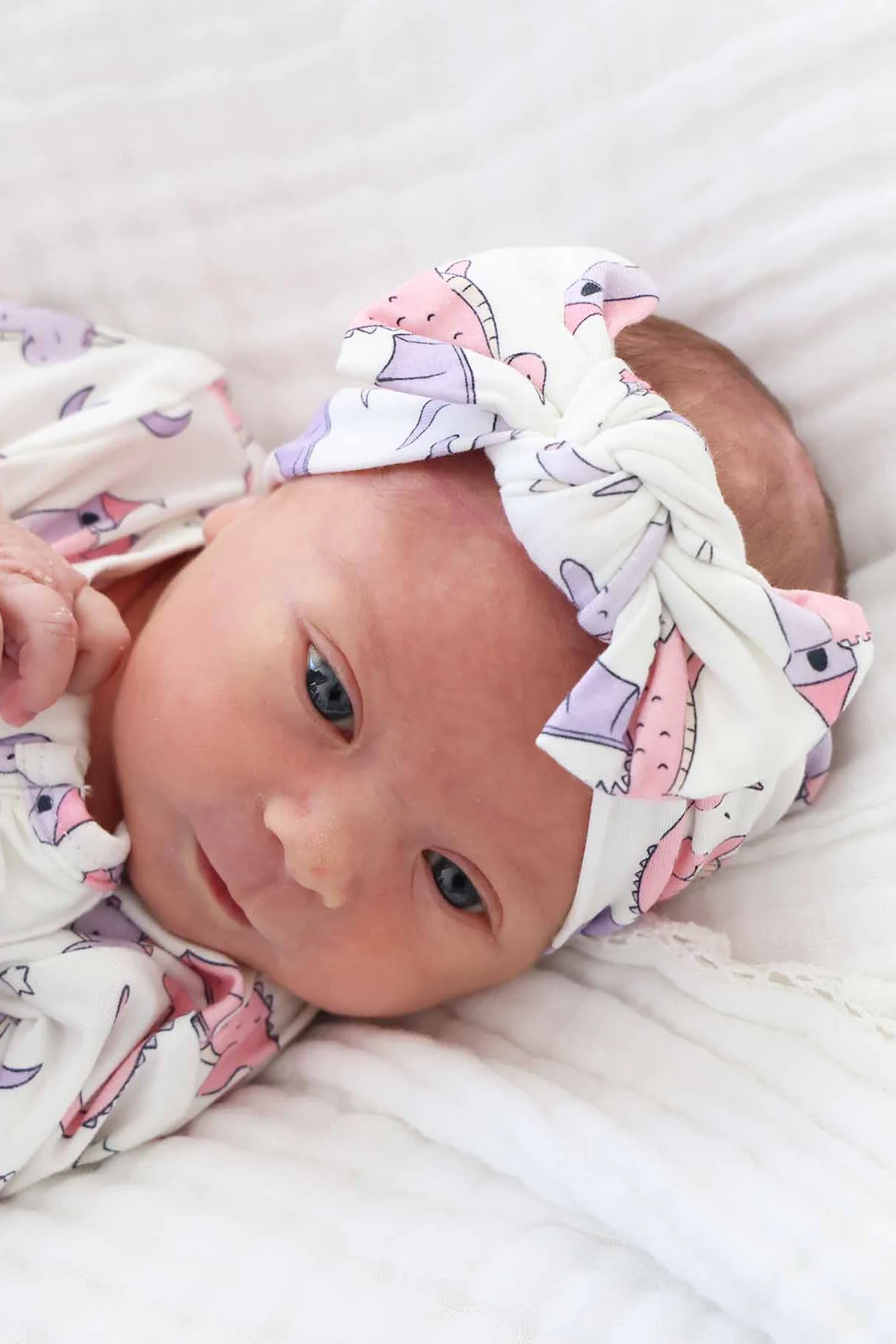 Dragon Adventure Knit Large Bow Headwrap | Pink - Image 3
