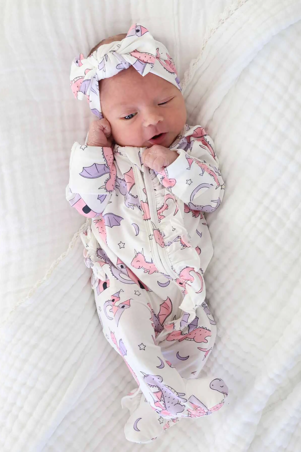 Dragon Adventure Knit Large Bow Headwrap | Pink - Image 4