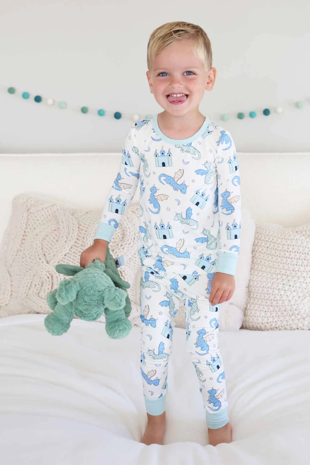 Dragon Adventure Two Piece Pajama Set | Blue - Image 7