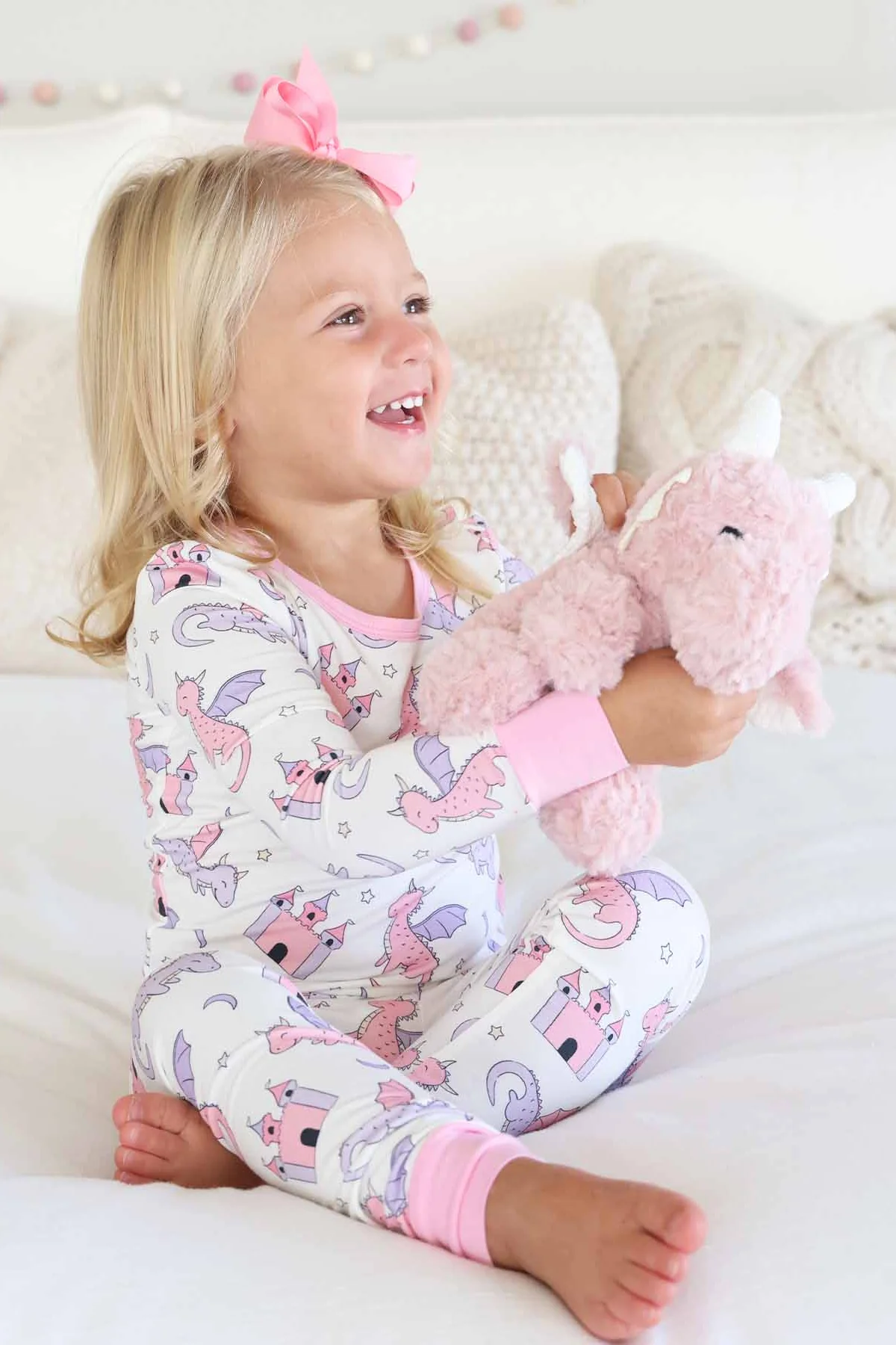 Dragon Adventure Two Piece Pajama Set | Pink - Image 7