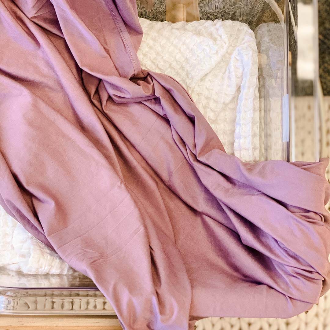 Dusty Purple Bamboo Knit Swaddle - Image 2