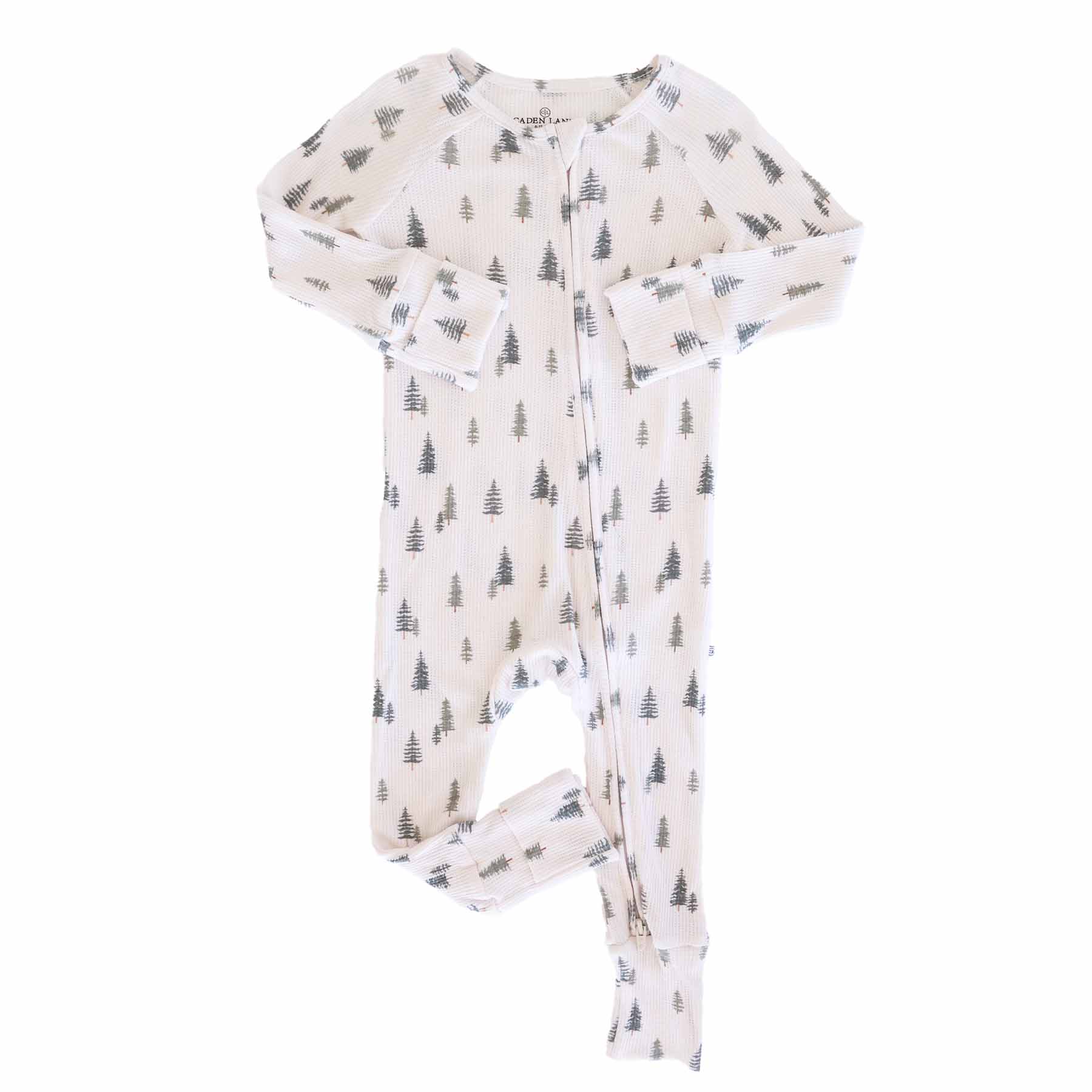 Evergreen Bamboo Waffle Convertible Zip Romper - Image 6