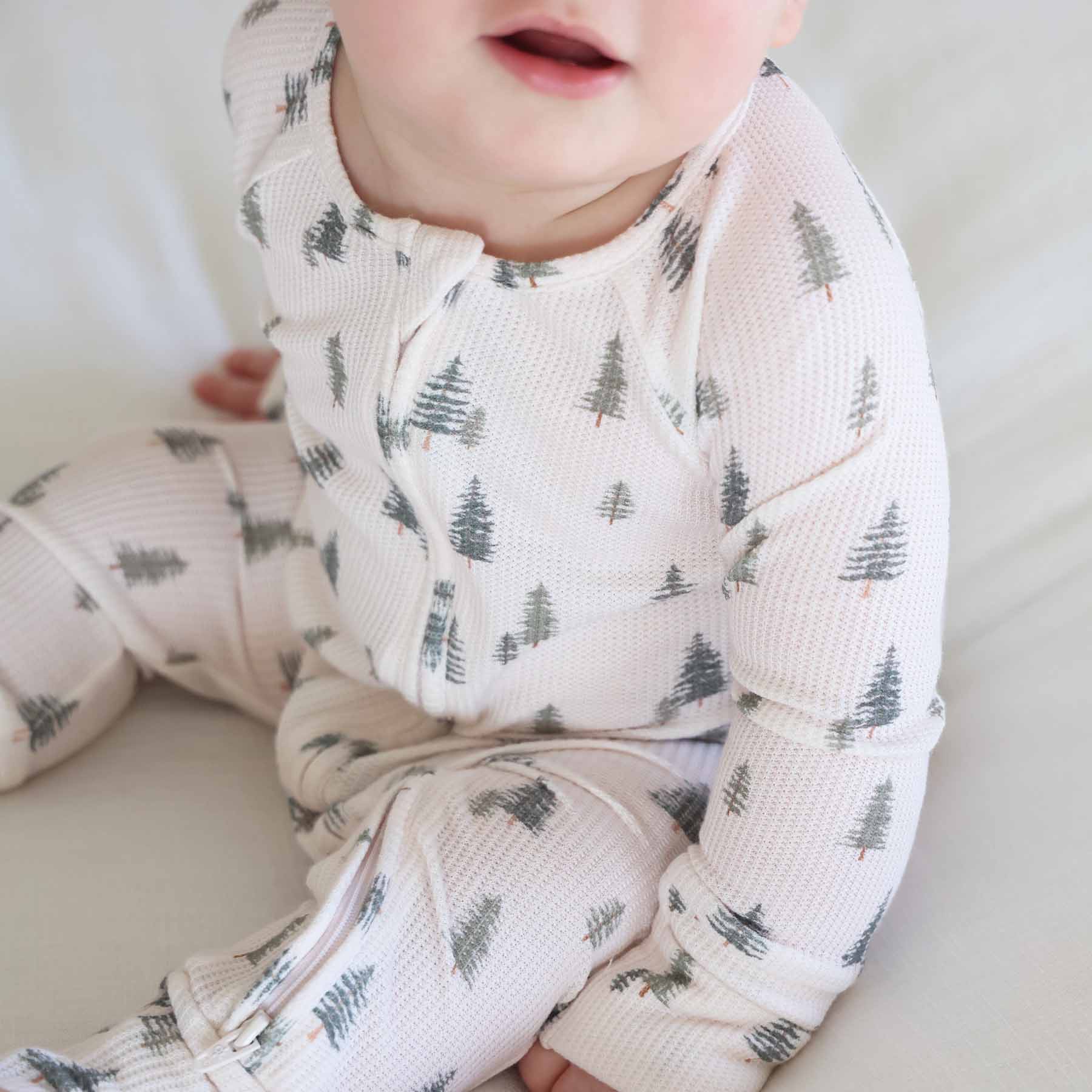 Evergreen Bamboo Waffle Convertible Zip Romper - Image 7