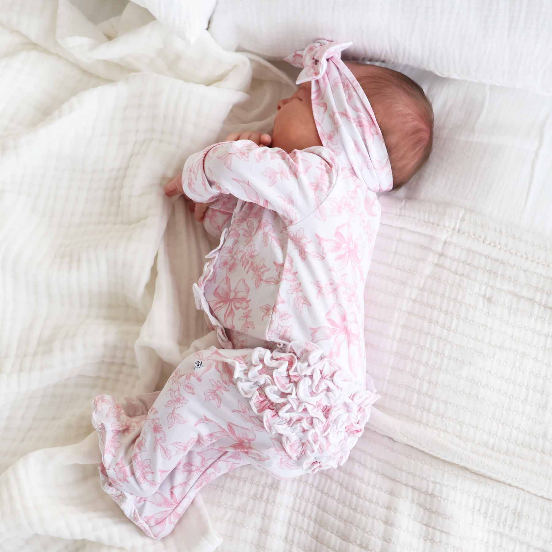 Fancy Frills Knit Large Bow Headwrap - Image 4