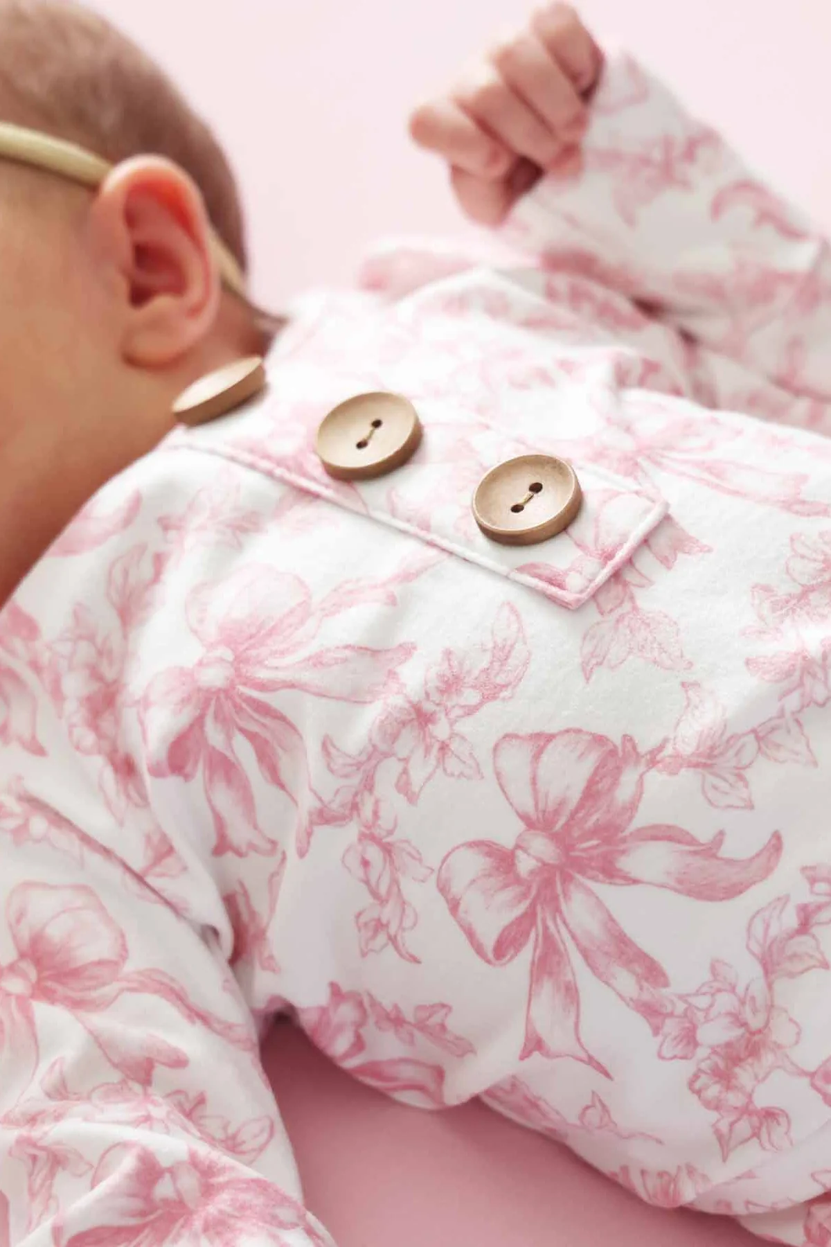 Fancy Frills Newborn Baby Knot Gown & Hat Set - Image 3