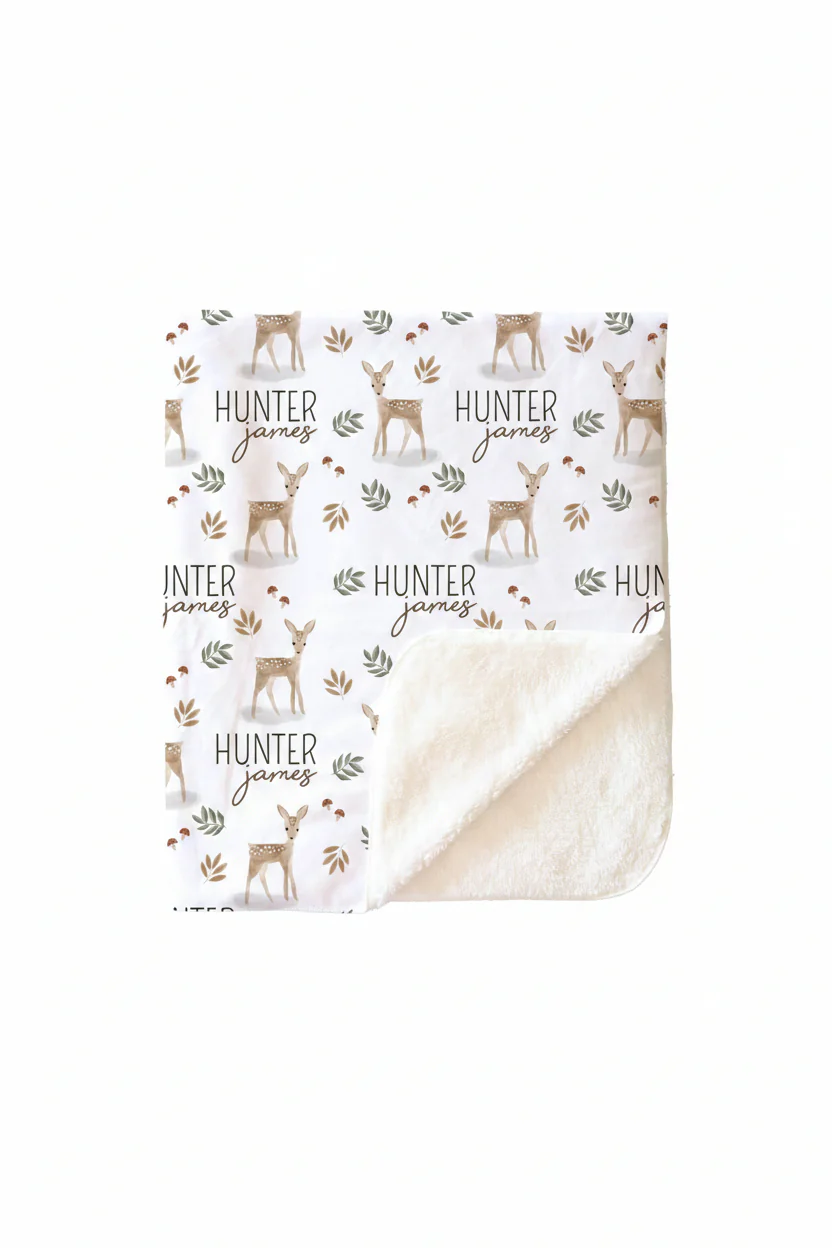 Finley's Fawn Personalized Toddler Blanket - Image 3