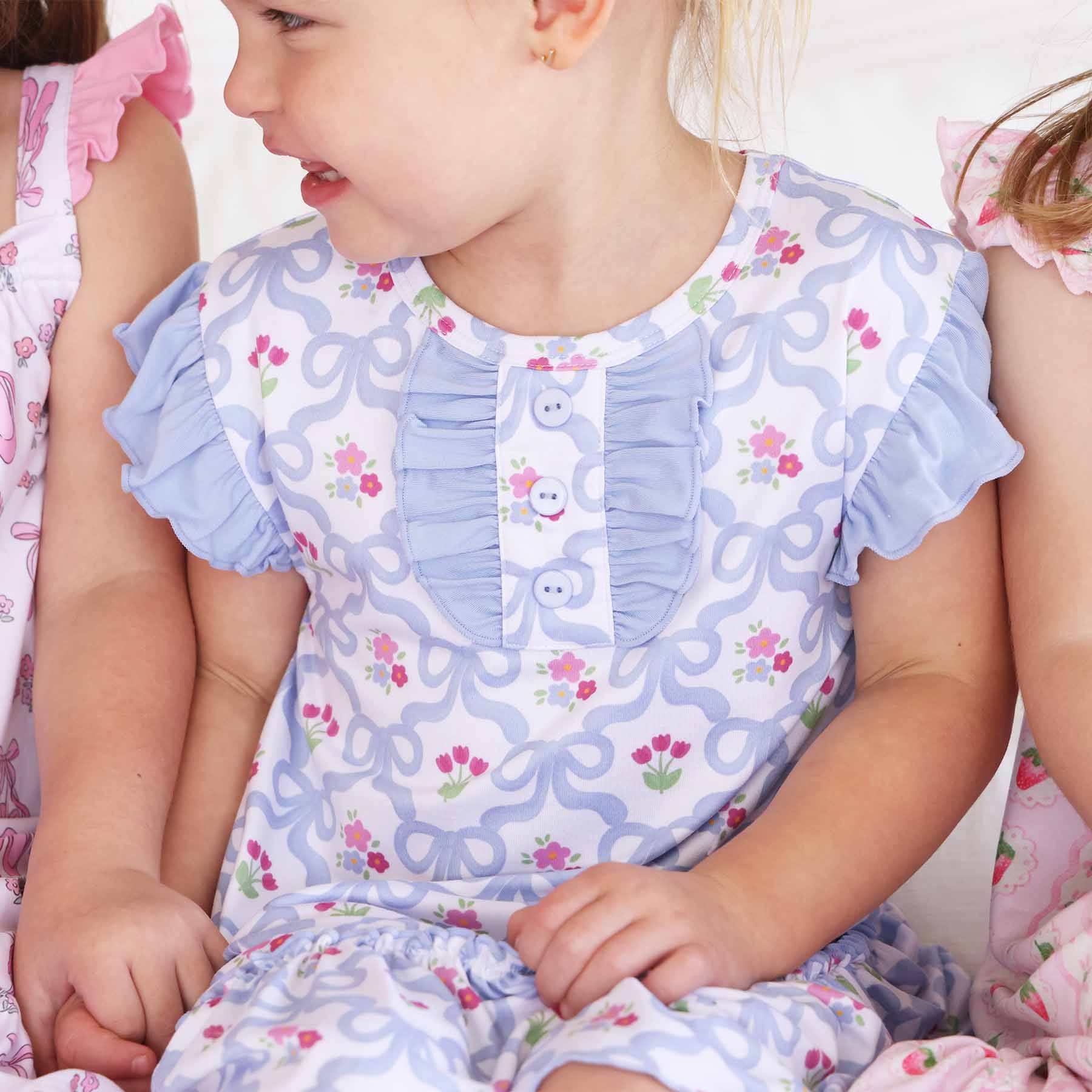 Flutter Sleeve Nightgown | Tied In Tulips - Image 4