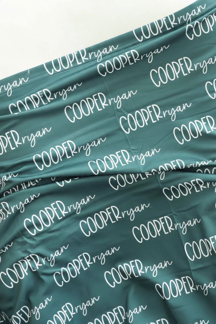 Personalized Baby Name Swaddle Blanket Font Duo | Best Selling Neutrals - Image 3