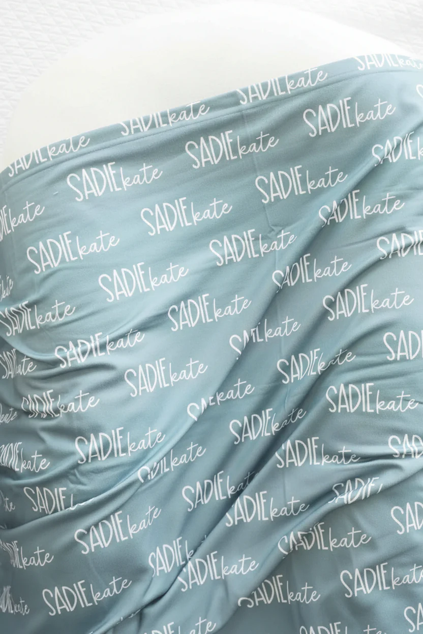 Personalized Baby Name Swaddle Blanket Font Duo | Best Selling Neutrals - Image 4
