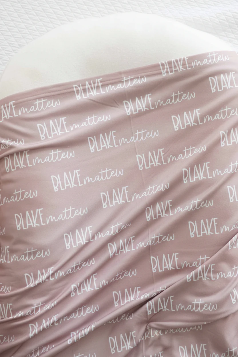 Personalized Baby Name Swaddle Blanket Font Duo | Best Selling Neutrals - Image 6