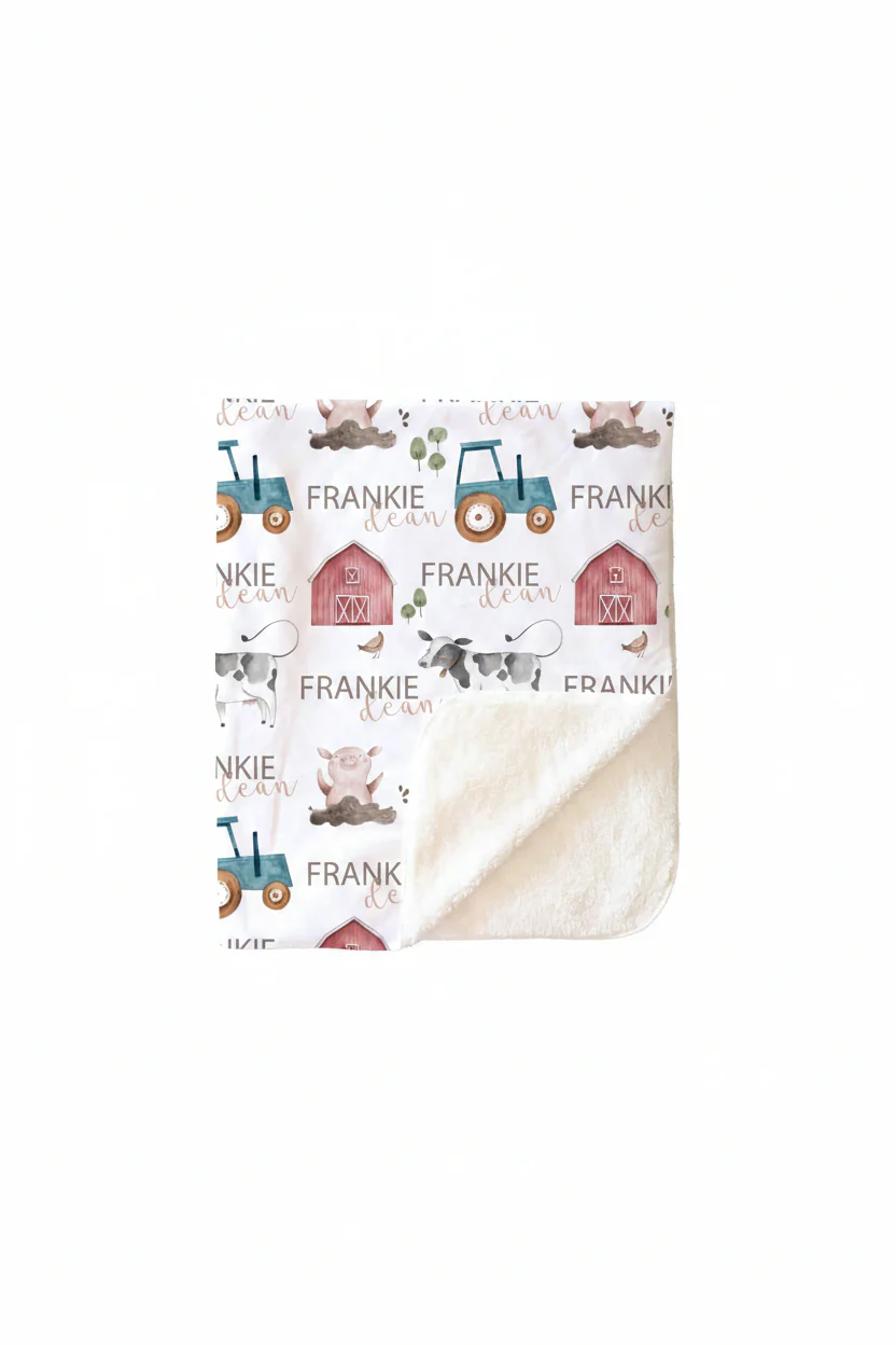 Frankie's Farm Party Personalized Toddler Blanket - Image 4