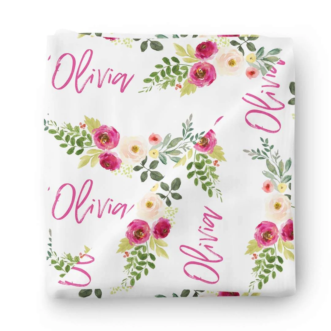 Franny's Farmhouse Personalized Baby Name Swaddle Blanket - Image 2