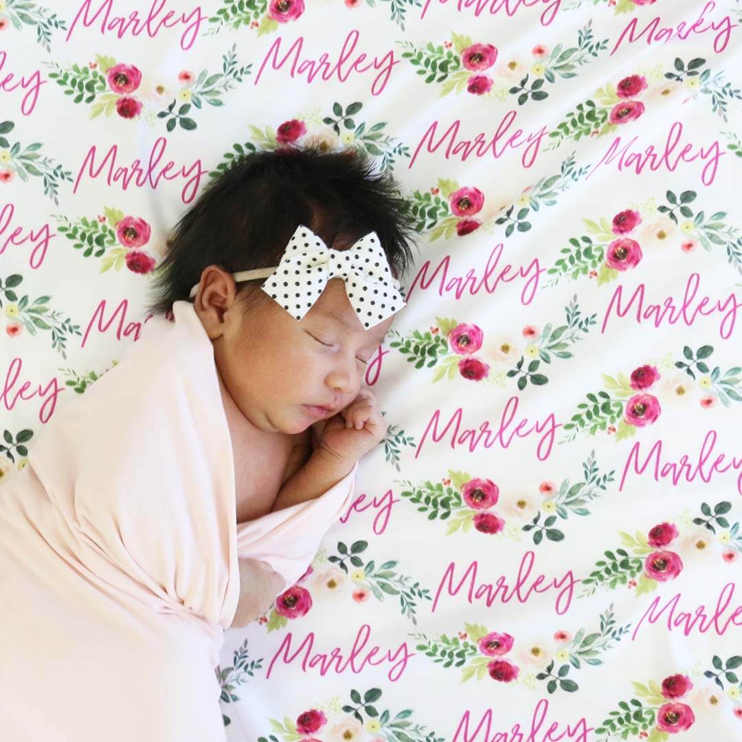 Franny's Farmhouse Personalized Baby Name Swaddle Blanket - Image 4
