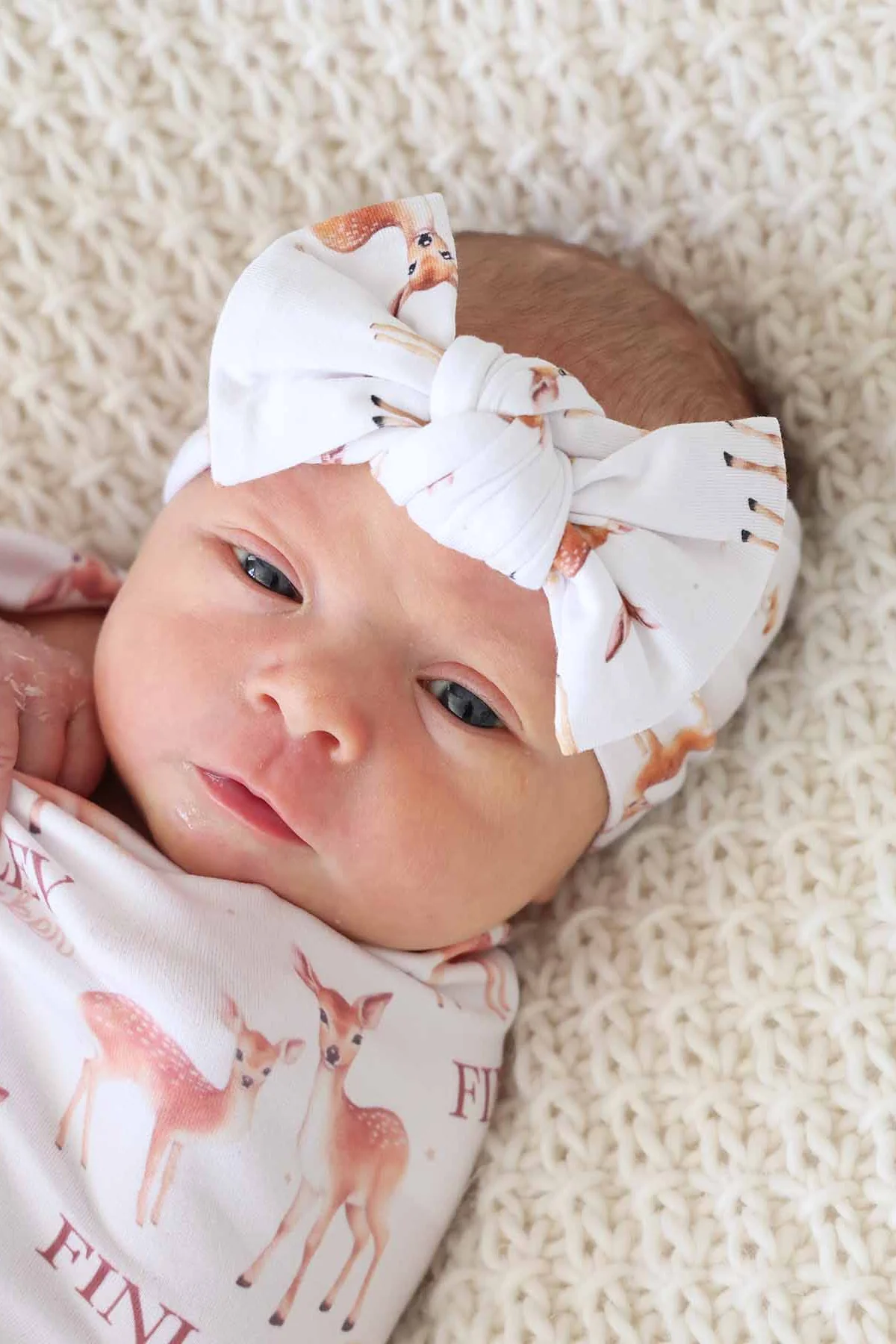 Friendly Fawns Knit Large Bow Headwrap - Image 2