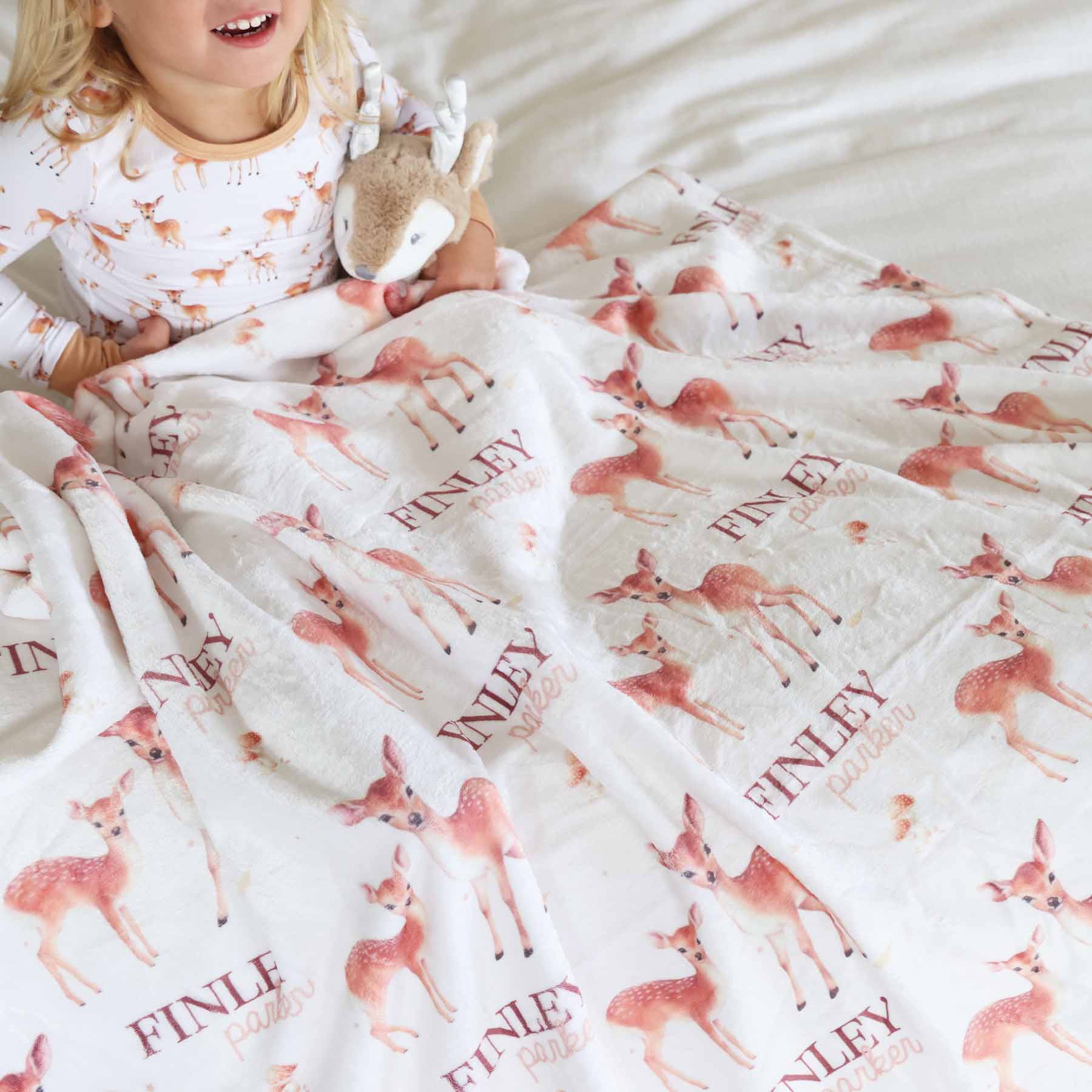 Friendly Fawns Personalized Kids Blanket - Image 8