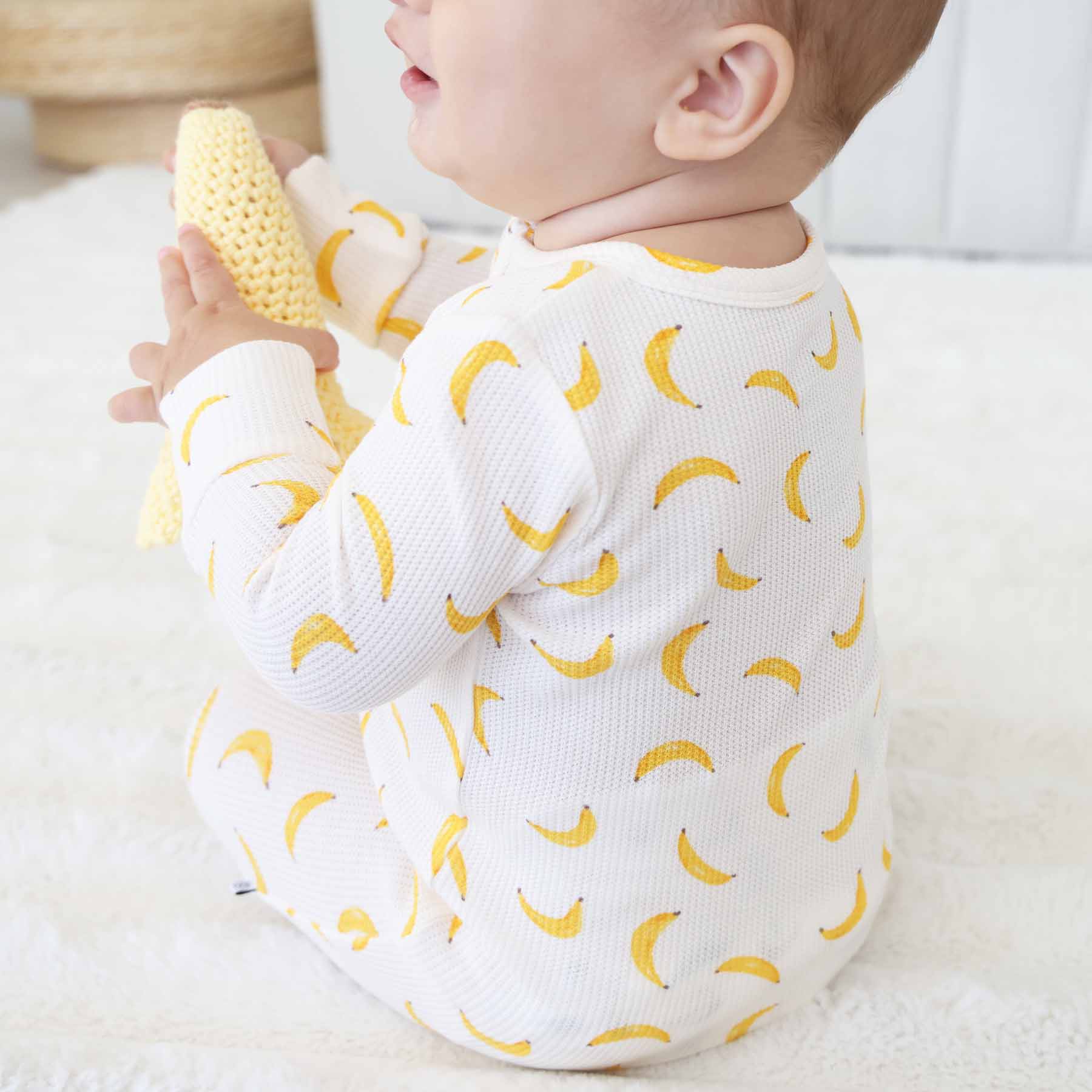 Fruit Bamboo Waffle Zipper Footies - Image 5