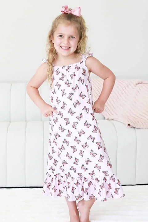 Full Length Ruffle Nightgown | Butterfly Dreams - Image 6