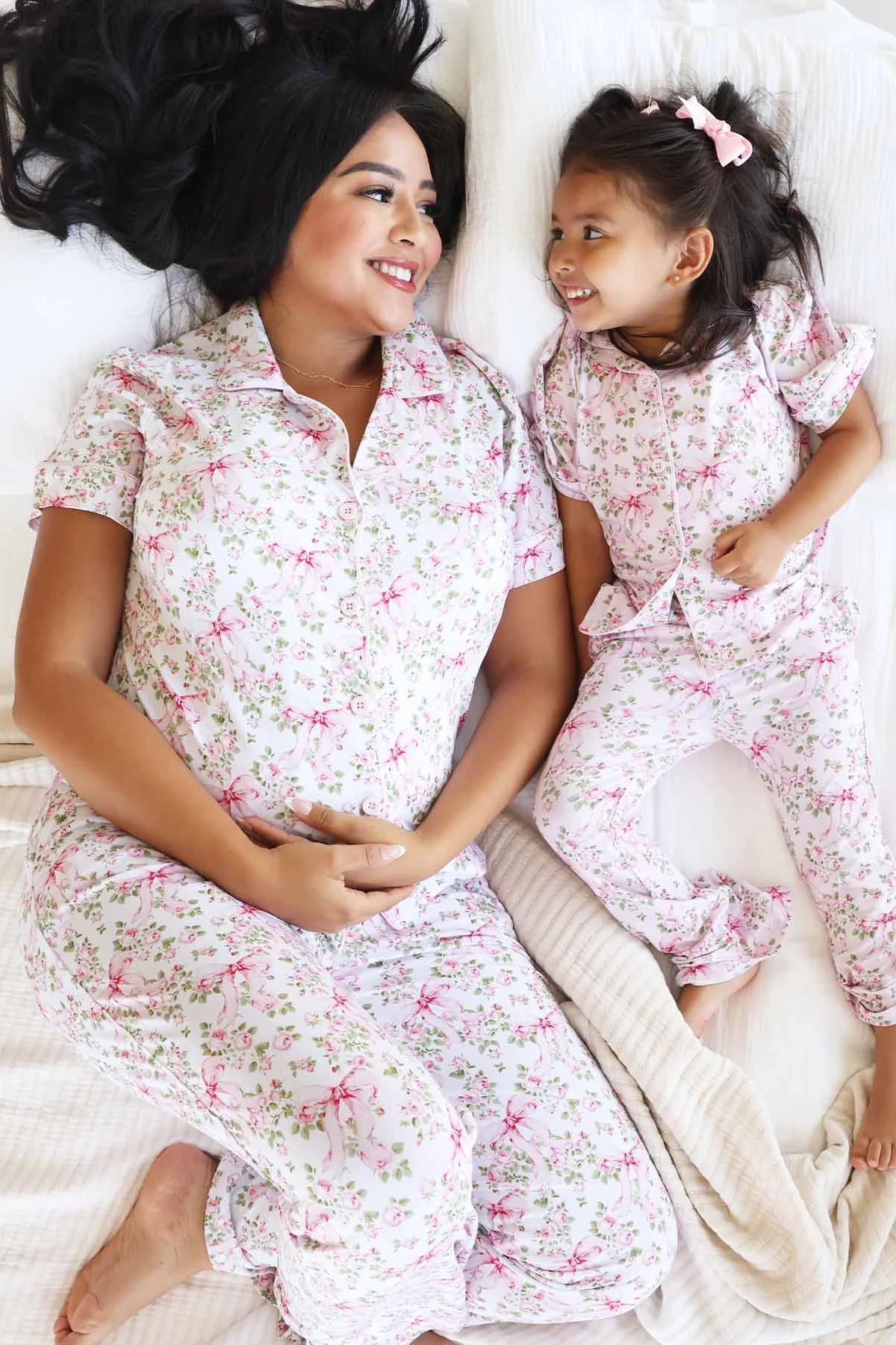 Girl's Two Piece Flare Lounge Set | Bows in Bloom - Image 7