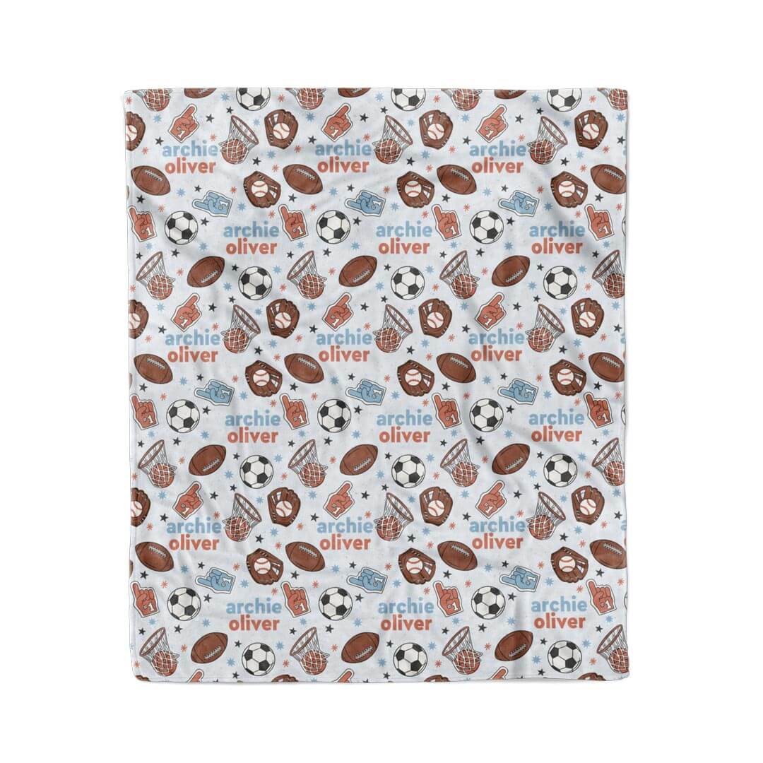 Half Time Personalized Kids Blanket - Image 2